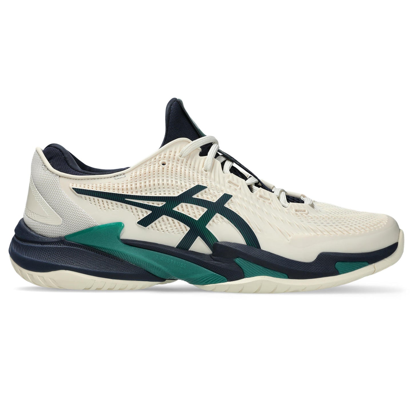 Asics Court FF 3 men's tennis shoes Cream/Green 370-105