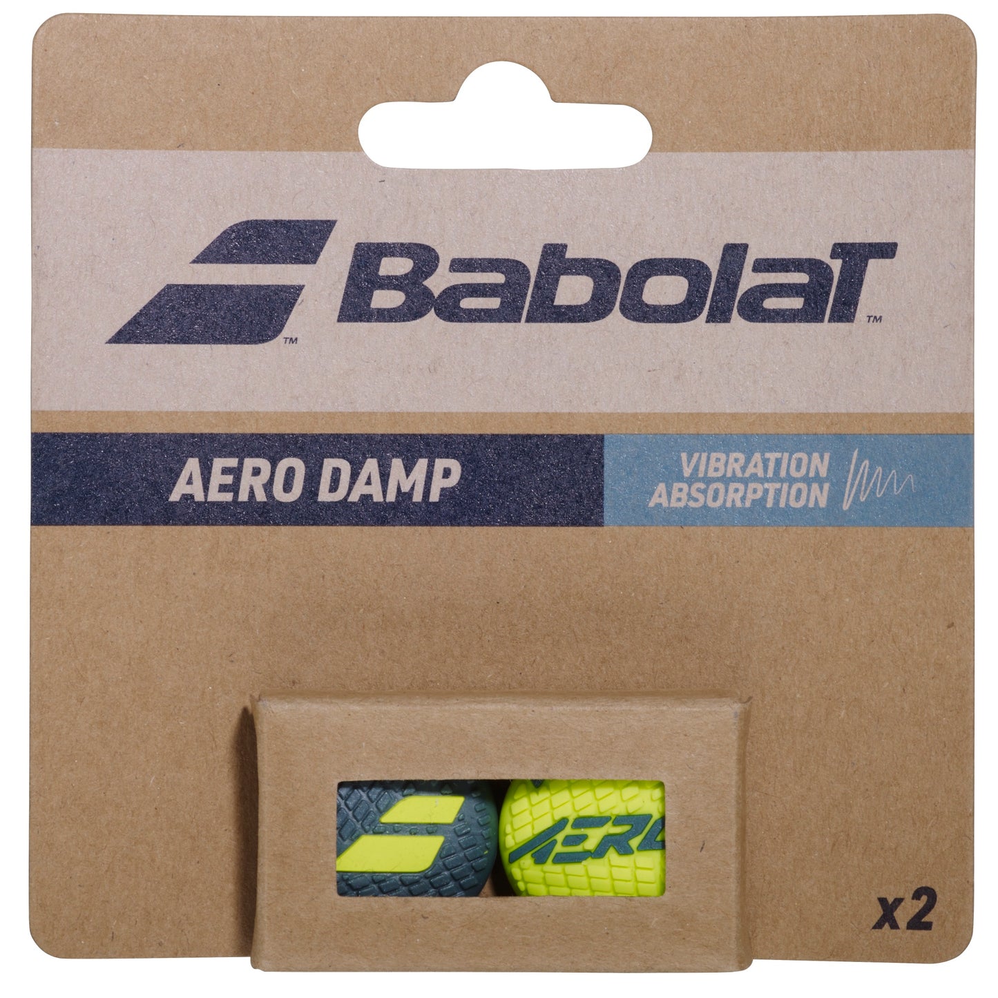 Babolat Aero Damp Gray/Yellow Vibration Dampener