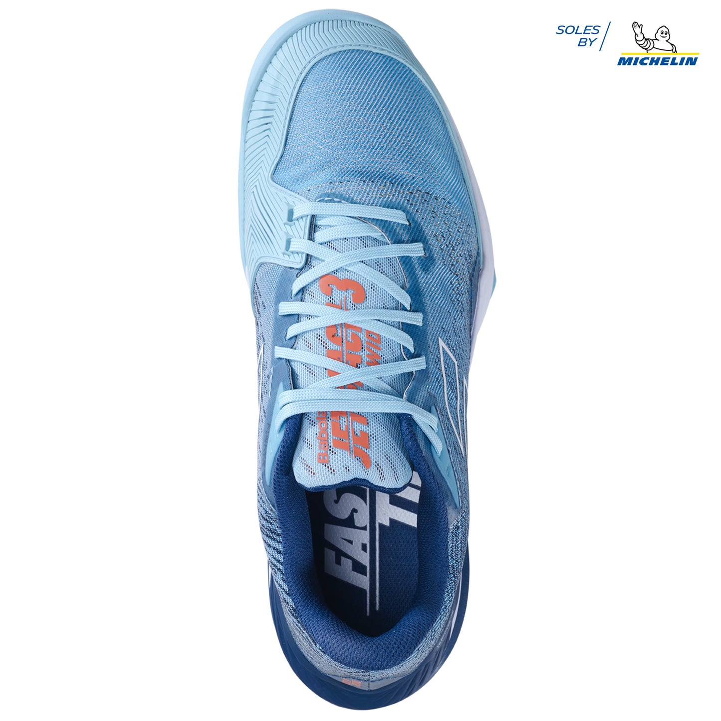 Babolat Jet Mach 3 Angel Blue wide men tennis shoes