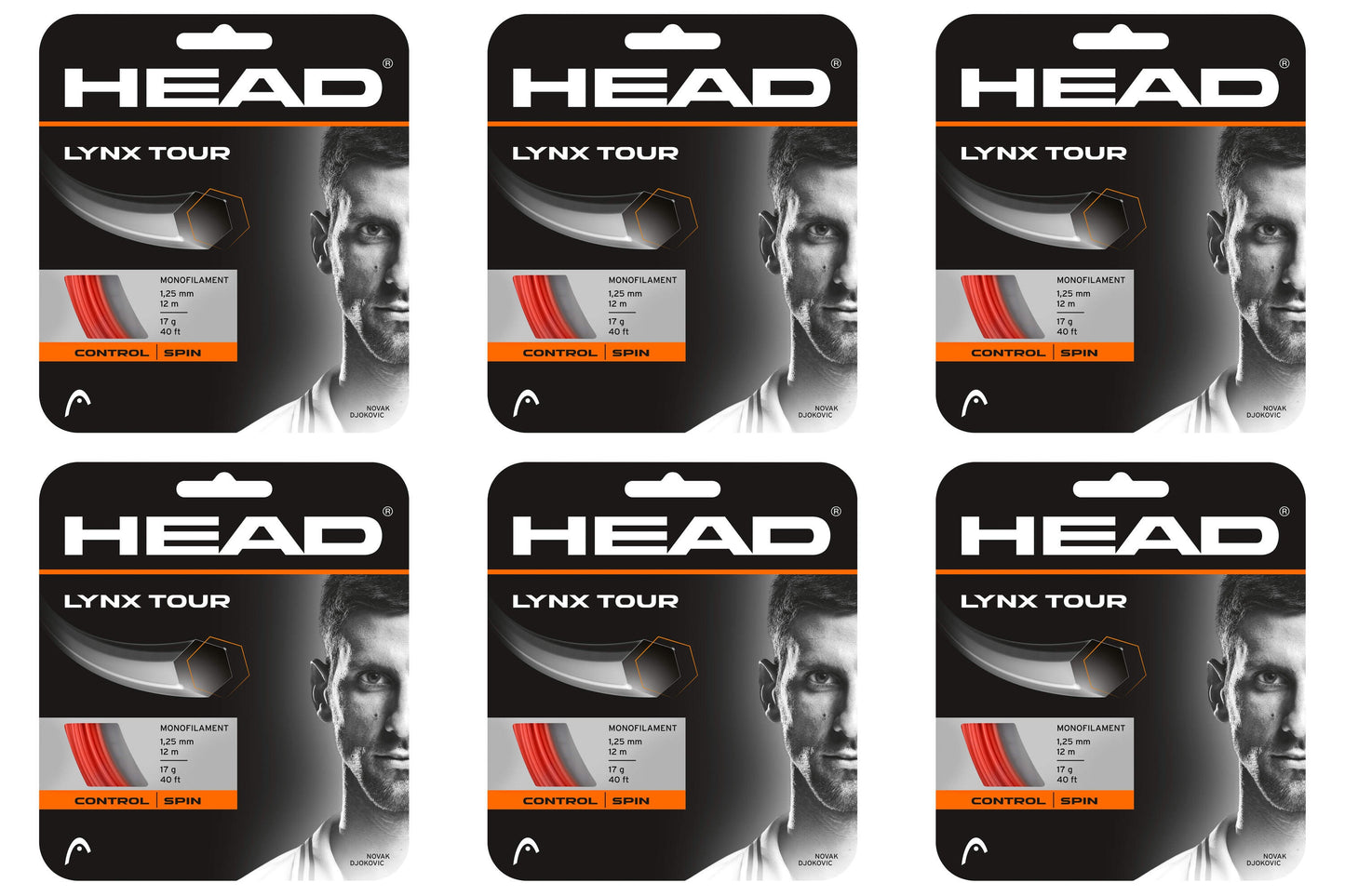 Head Lynx Tour Tennis String - Orange