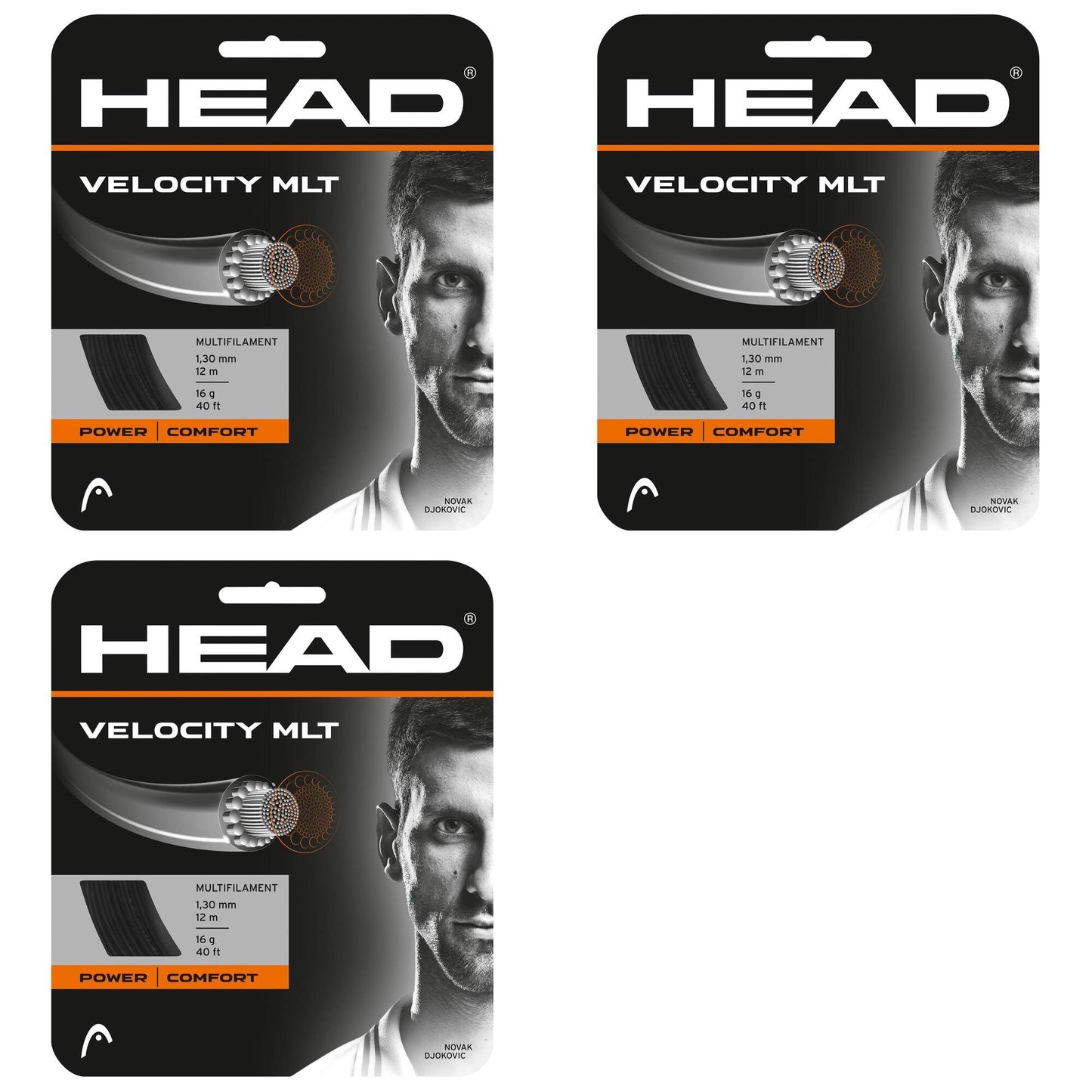 Head Velocity MLT Tennis String - Black
