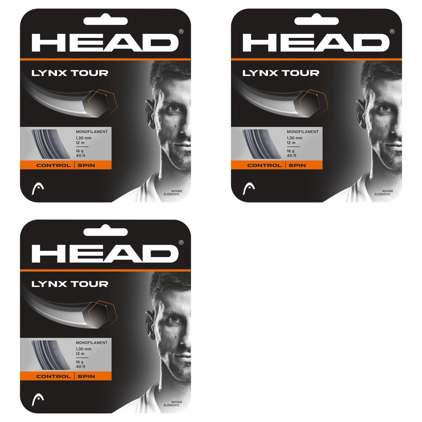 Head Lynx Tour Tennis String - Grey
