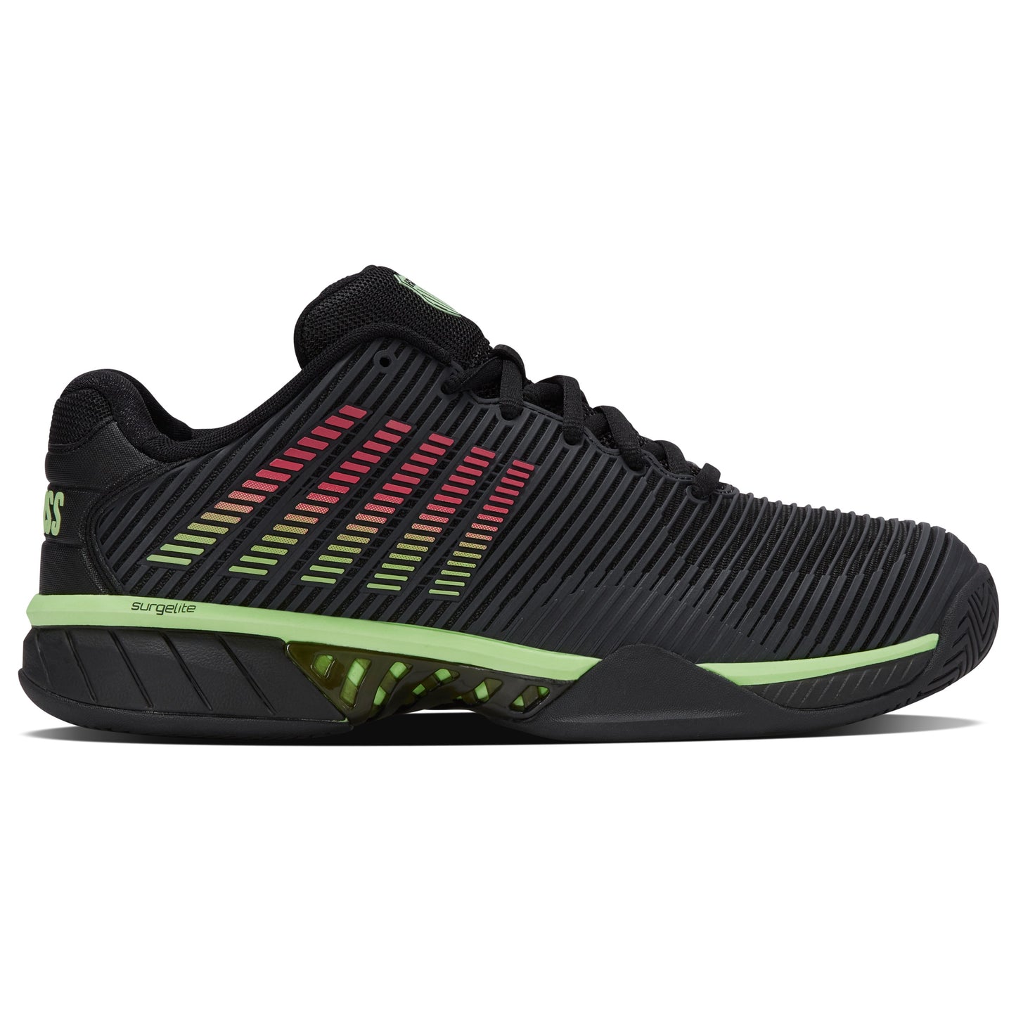 K-Swiss Hypercourt Express 2 Wide Men's tennis shoes - Black/Green/Lava 6806-034