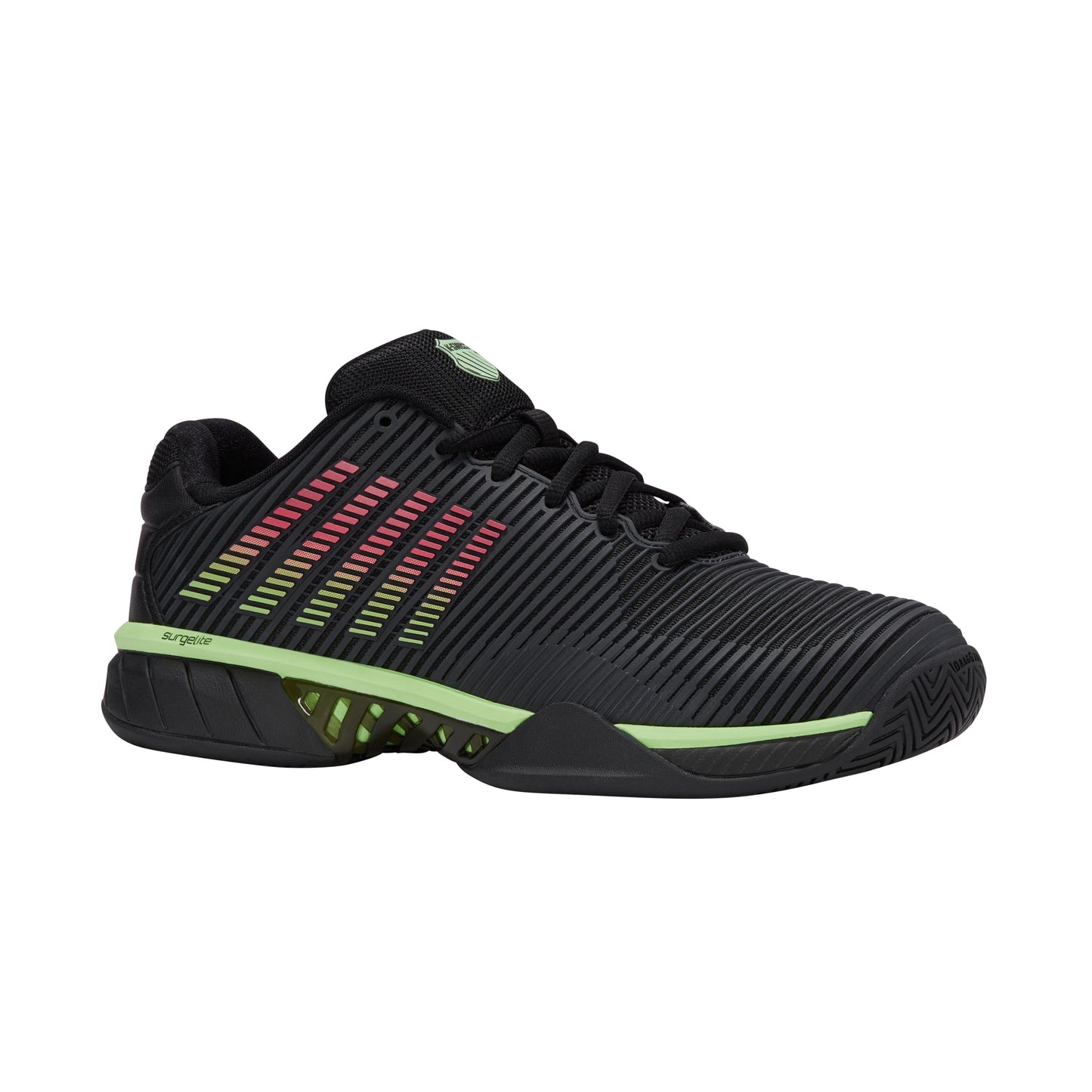 K-Swiss Hypercourt Express 2 Wide Men's tennis shoes - Black/Green/Lava 6806-034