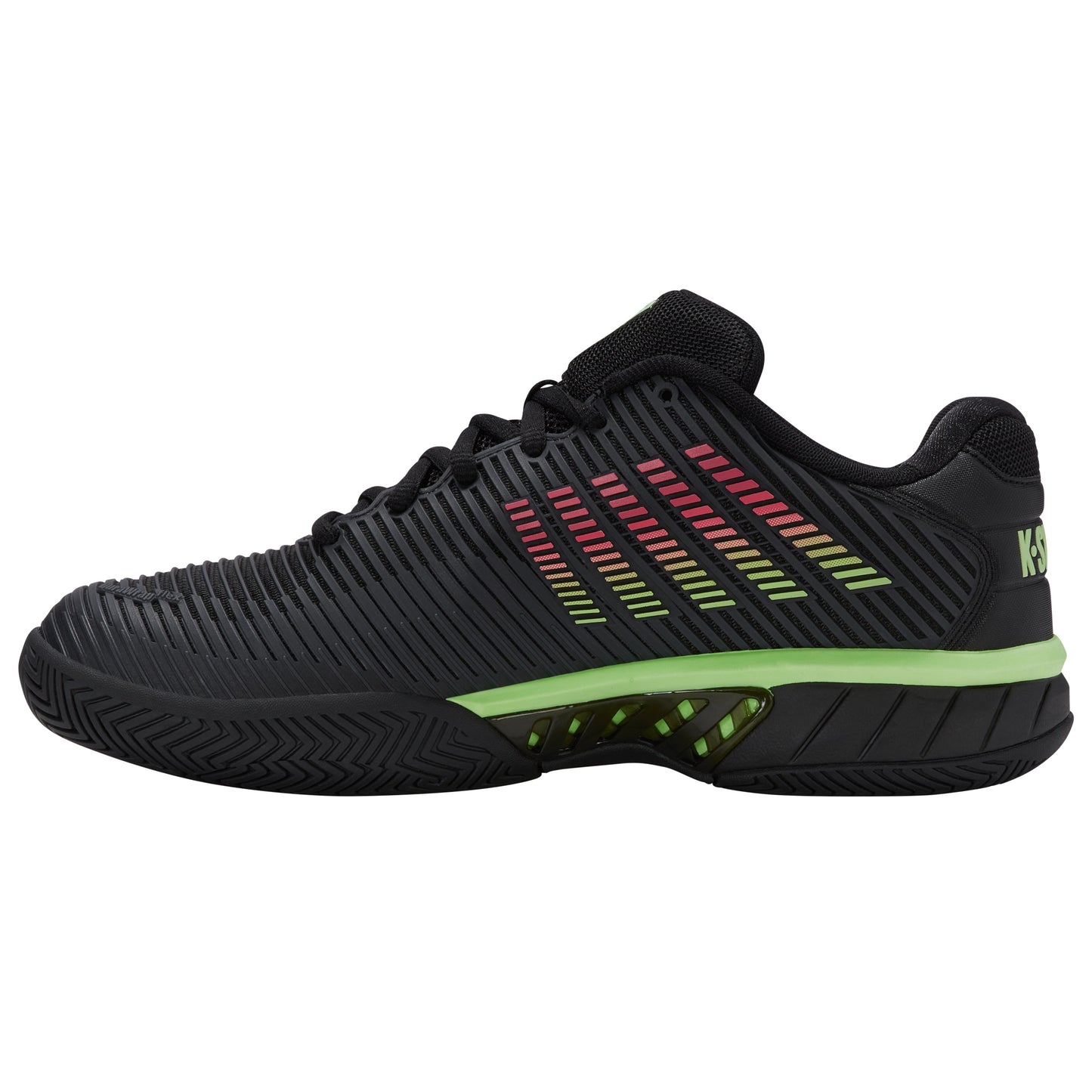 K-Swiss Hypercourt Express 2 Wide Men's tennis shoes - Black/Green/Lava 6806-034