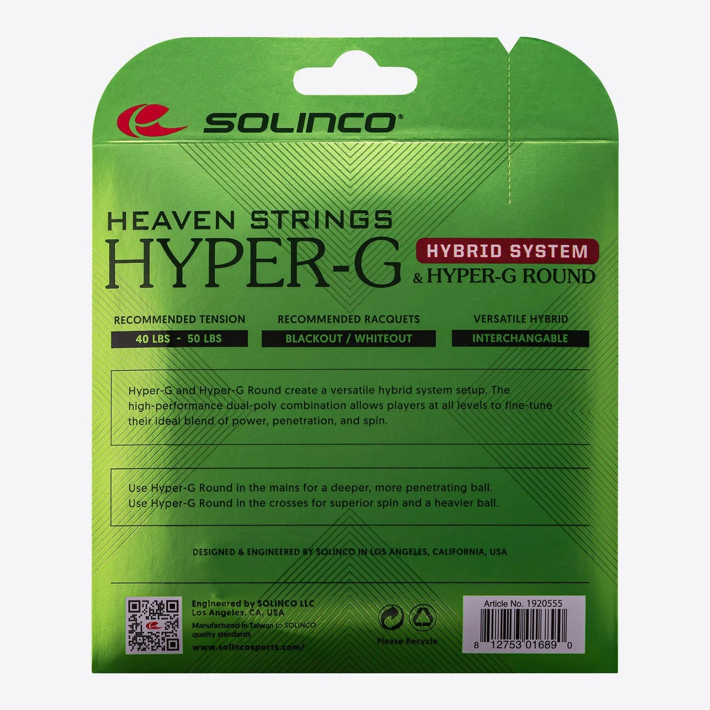 Solinco Hyper-G Hybrid string set