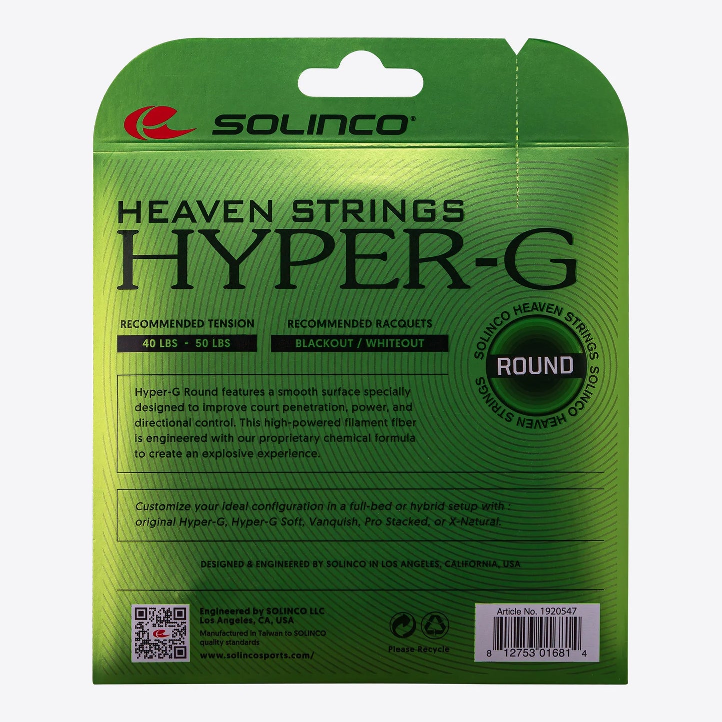 Solinco Hyper-G Round string set