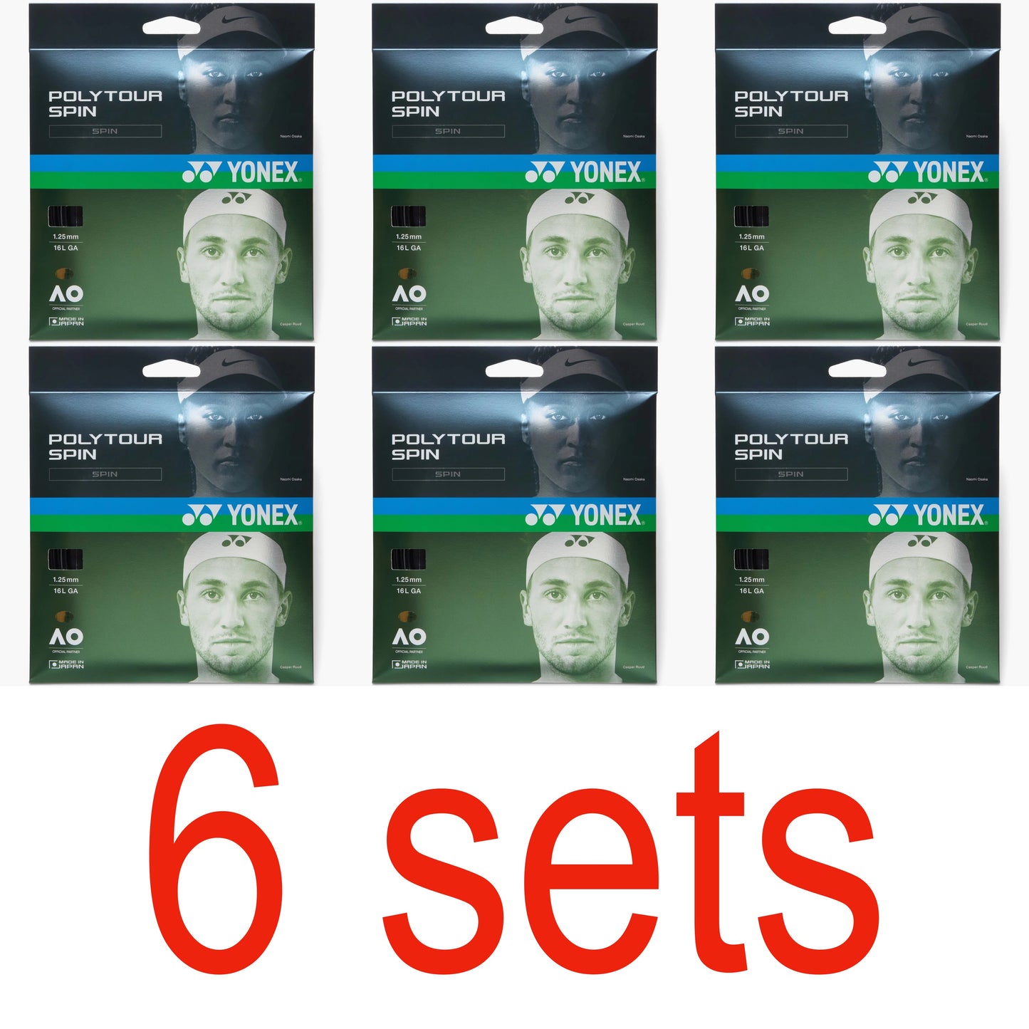 Yonex PolyTour Spin Black Tennis String - VuTennis.com