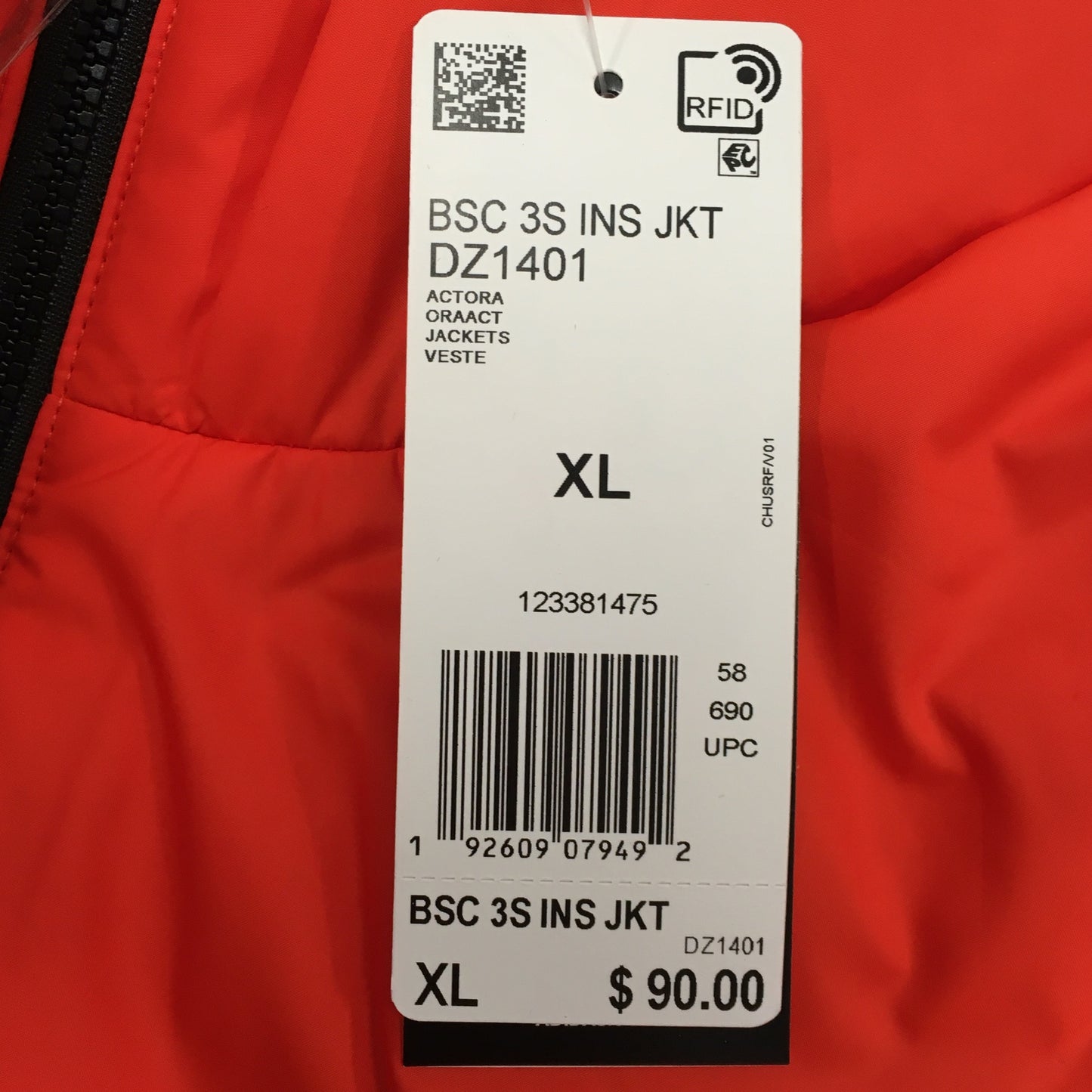 adidas Men's Jacket 3-Stripes Insulated Winter - Orange DZ1401 - VuTennis