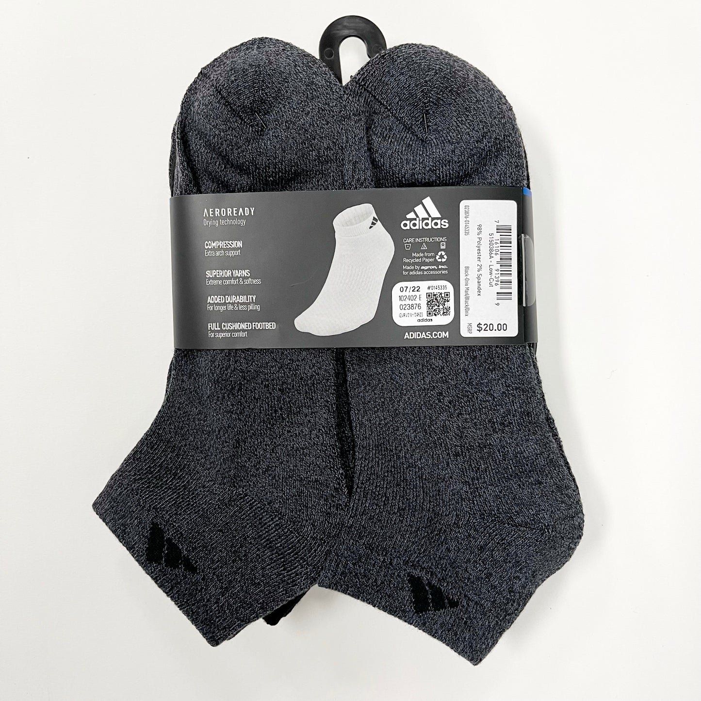 Adidas Men's Cushioned Low-cut 6 pairs socks