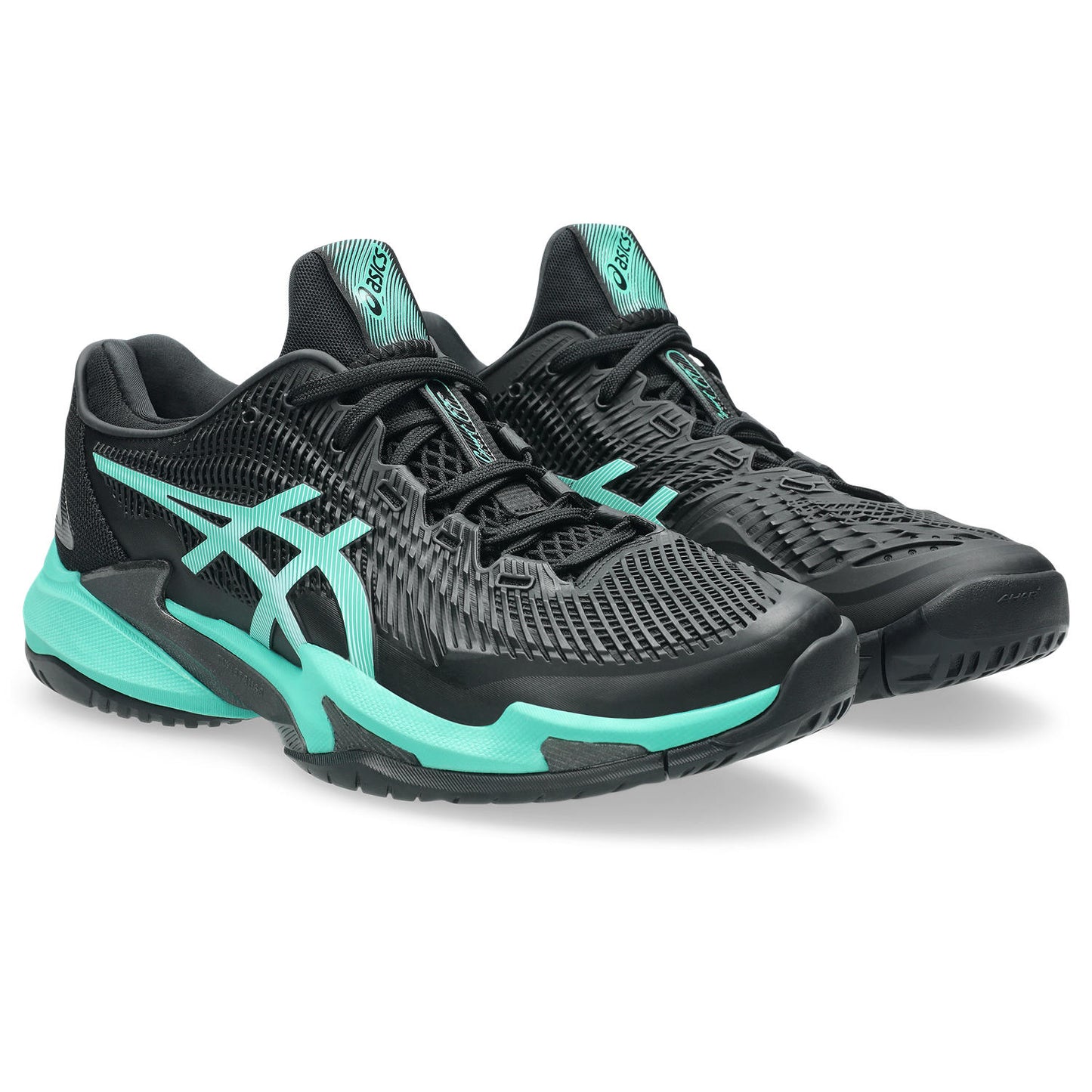 Asics Court FF 3 men's tennis shoes Black/Aurora 370.002