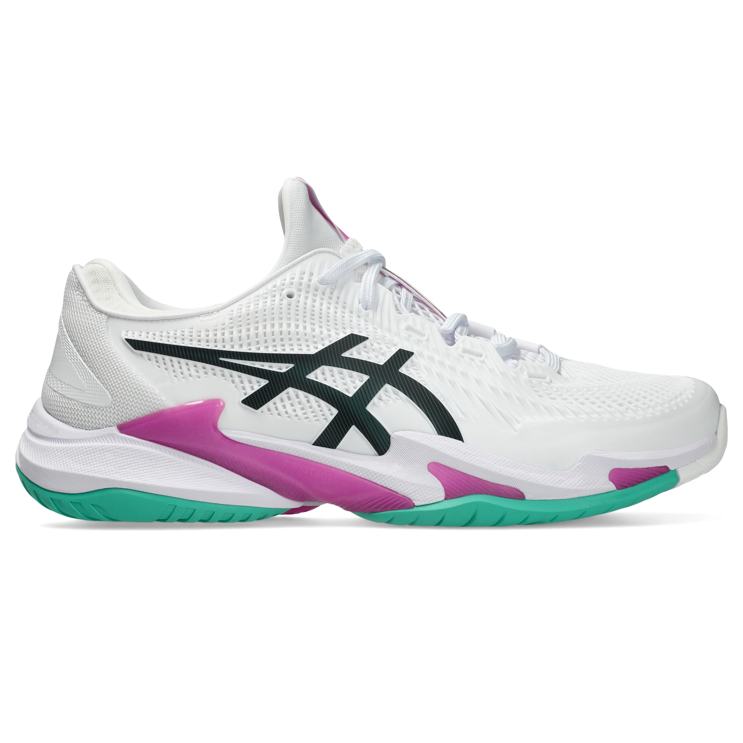 Asics Court FF 3 men's tennis shoes White/Digital Sakura 370-106 - VuTennis.com