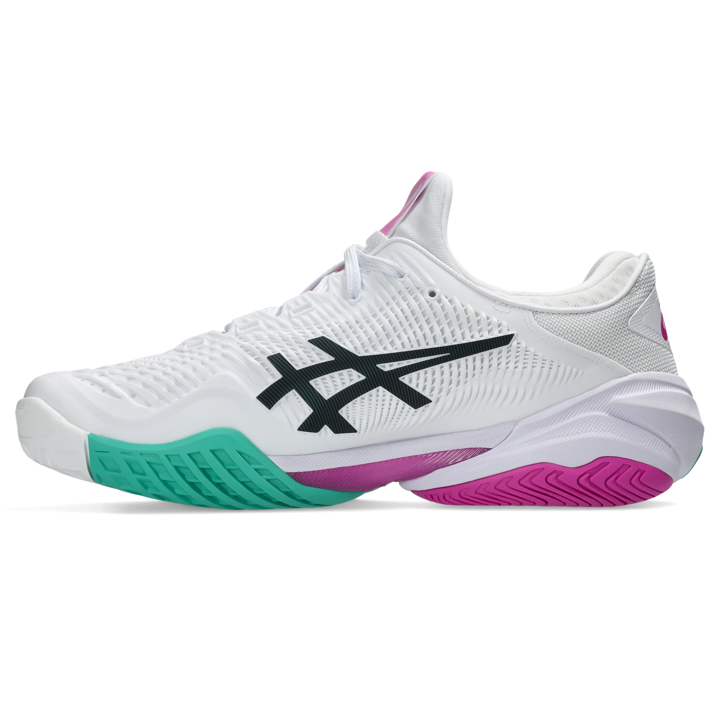 Asics Court FF 3 men's tennis shoes White/Digital Sakura 370-106 - VuTennis.com