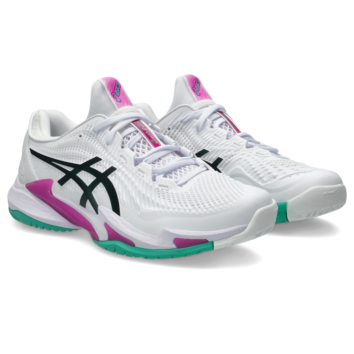 Asics Court FF 3 men's tennis shoes White/Digital Sakura 370-106 - VuTennis.com