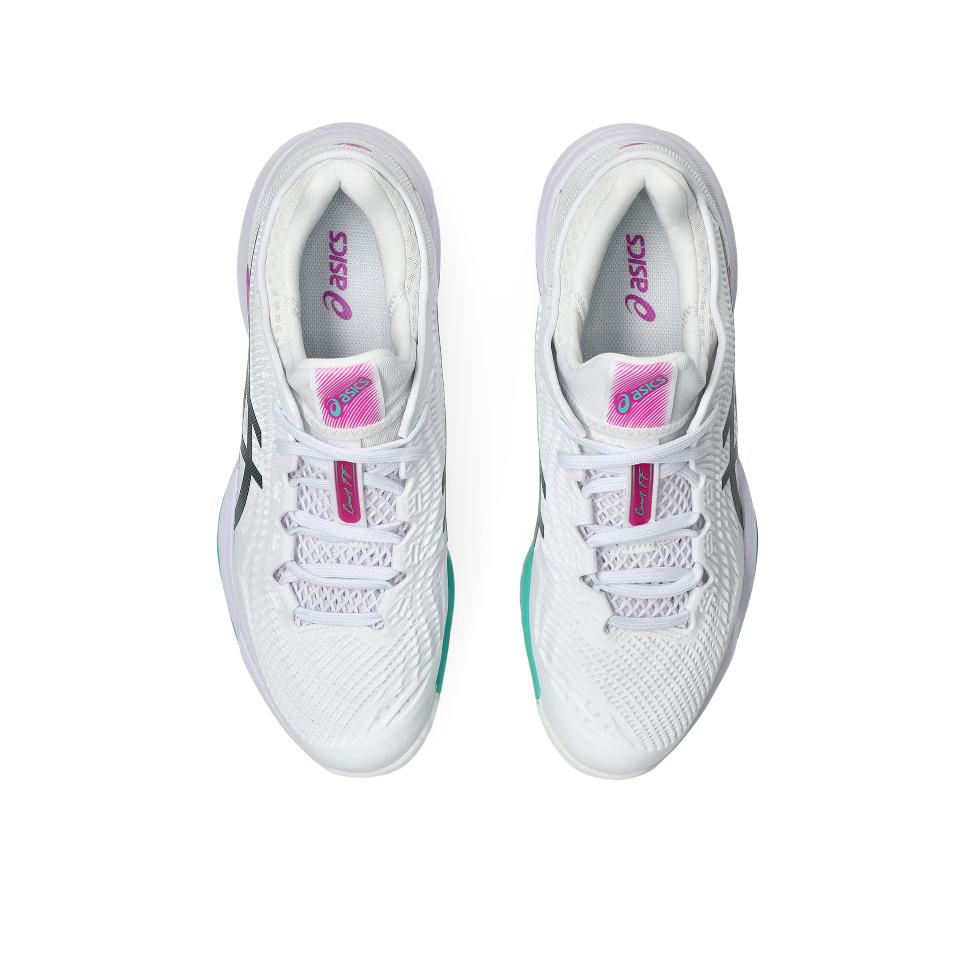 Asics Court FF 3 men's tennis shoes White/Digital Sakura 370-106 - VuTennis.com