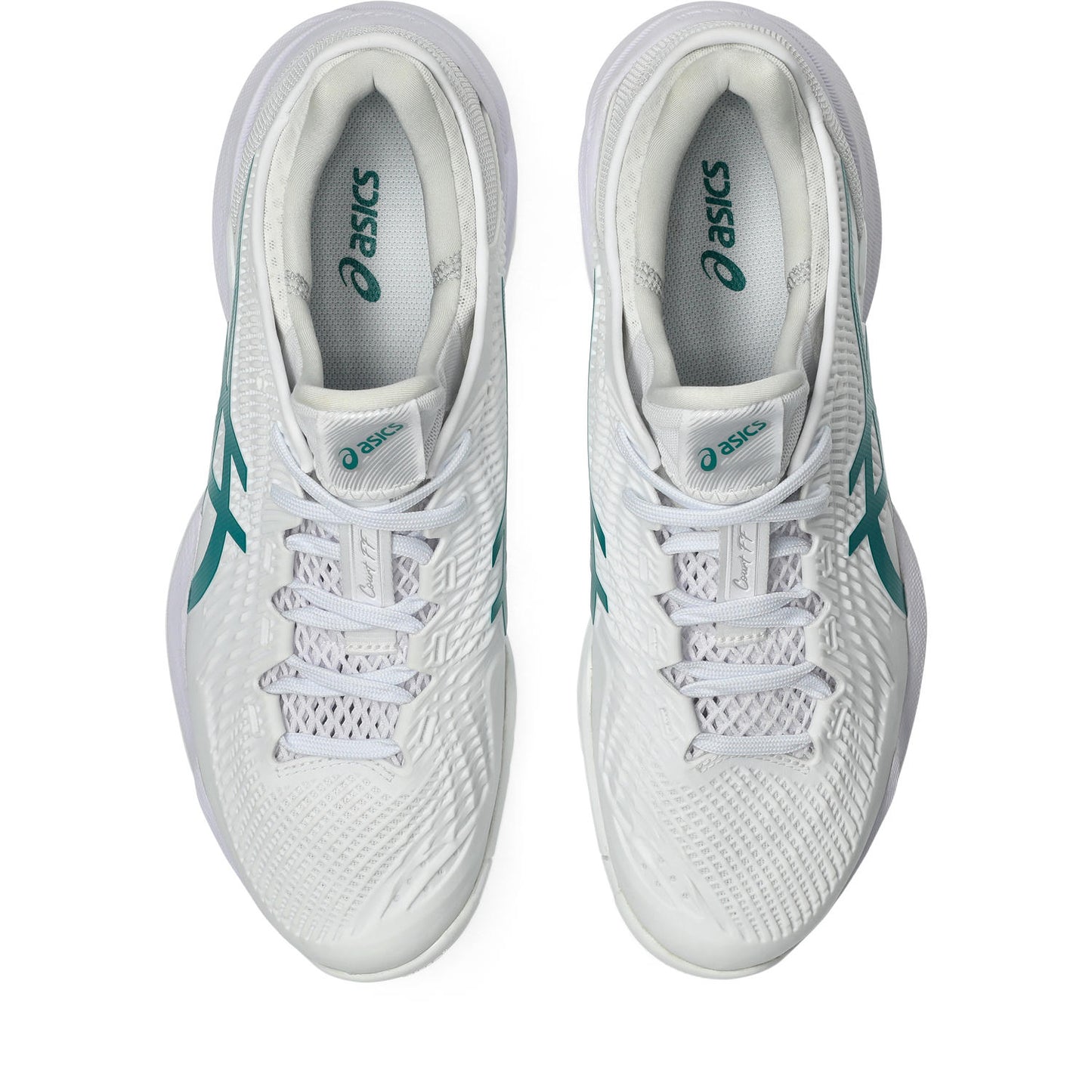 Asics Court FF 3 men's tennis shoes White/Green 574.100