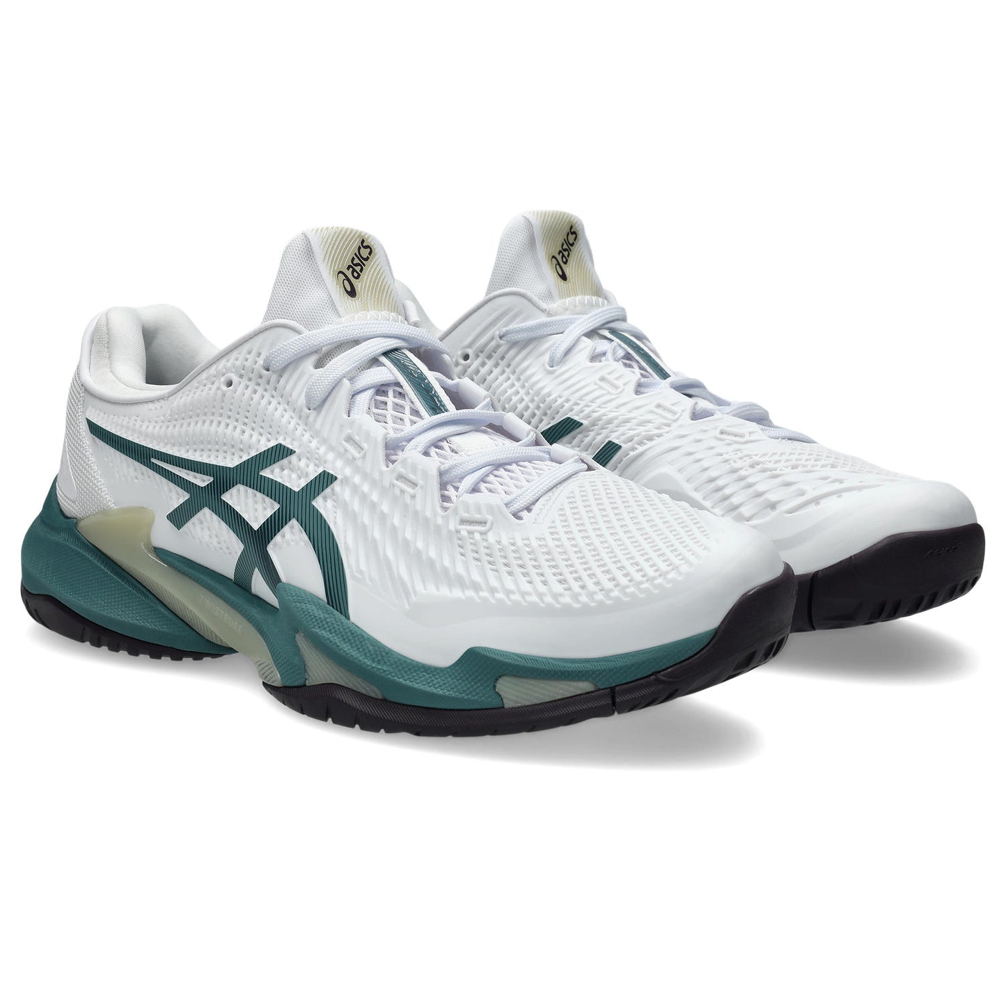 Asics Court FF 3 men's tennis shoes White/Teal 370.107