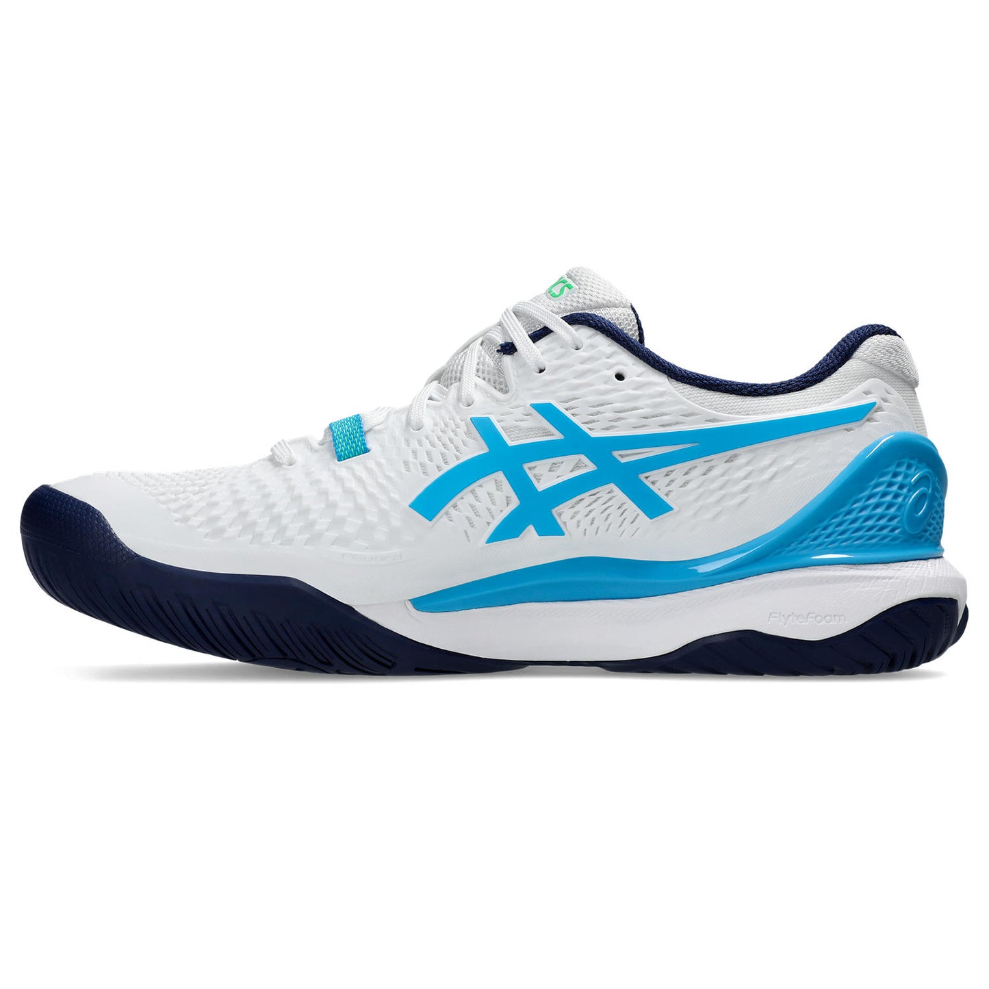 Asics Gel Resolution 9 Men tennis Shoes 330-103 White/Digital Aqua