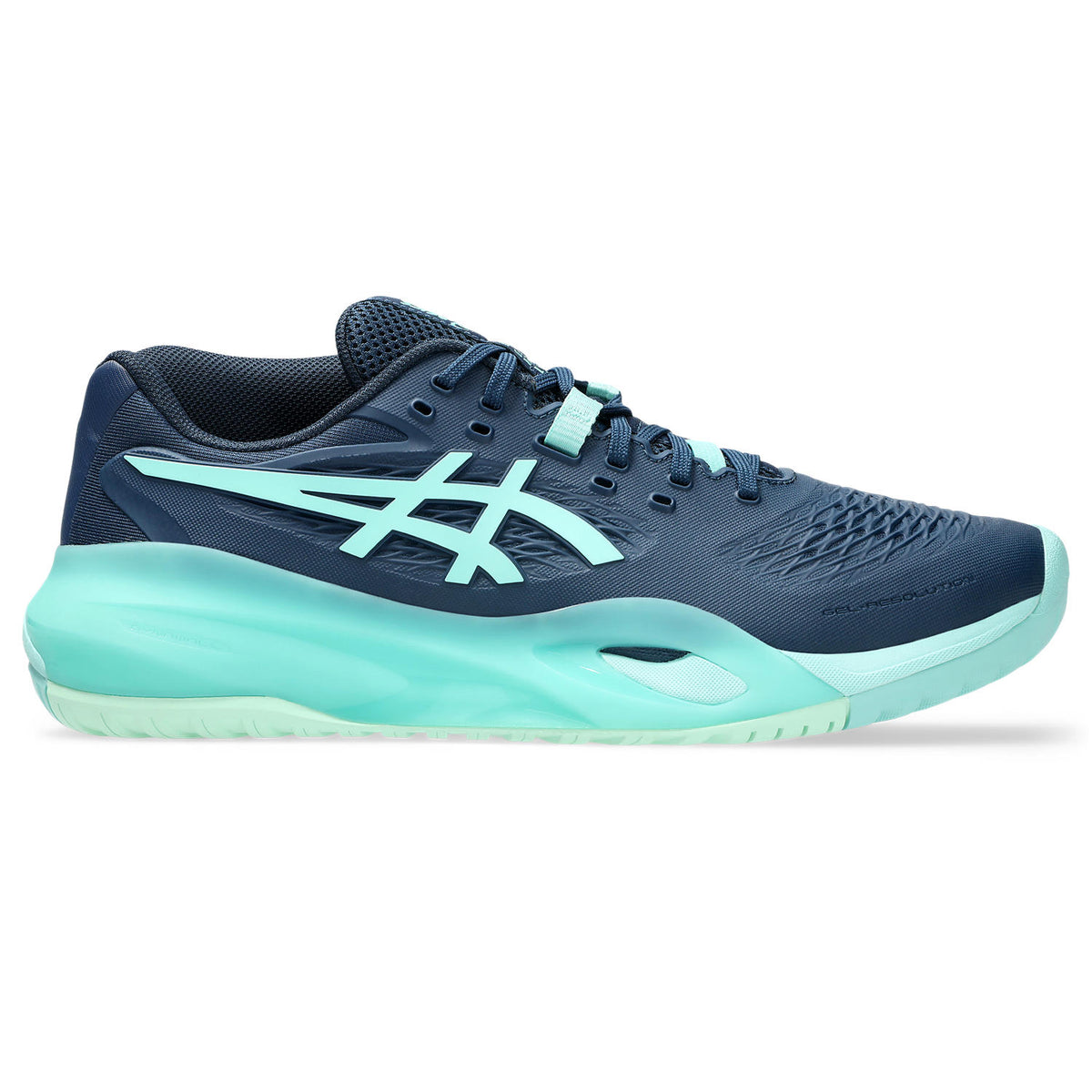 Asics Gel Resolution X Men tennis shoes Night Sky/Mint 481.404