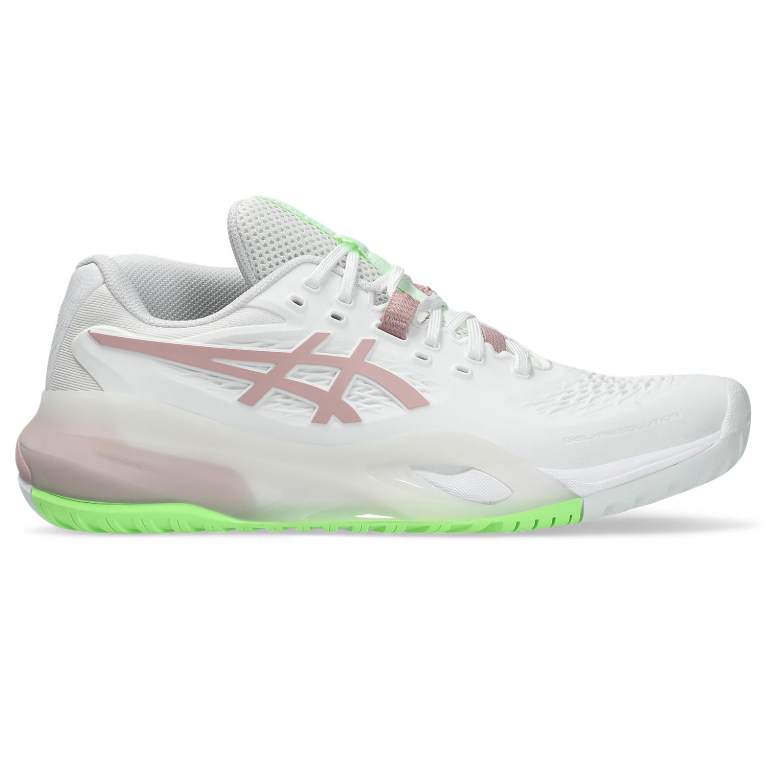 苺　1011 Asics Gel Resolution X Women tennis shoes White/Morganite 279.104