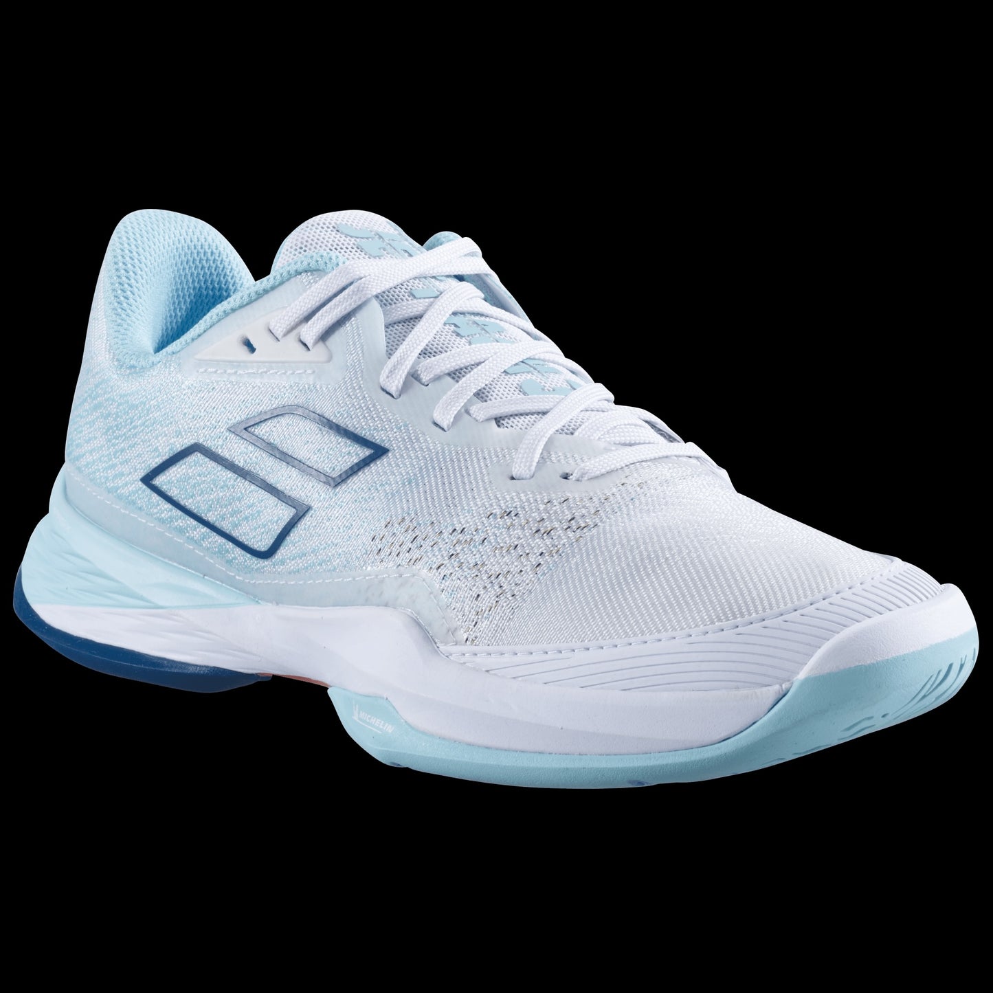 Babolat Jet Mach 3 women tennis shoes - White/Angel Blue