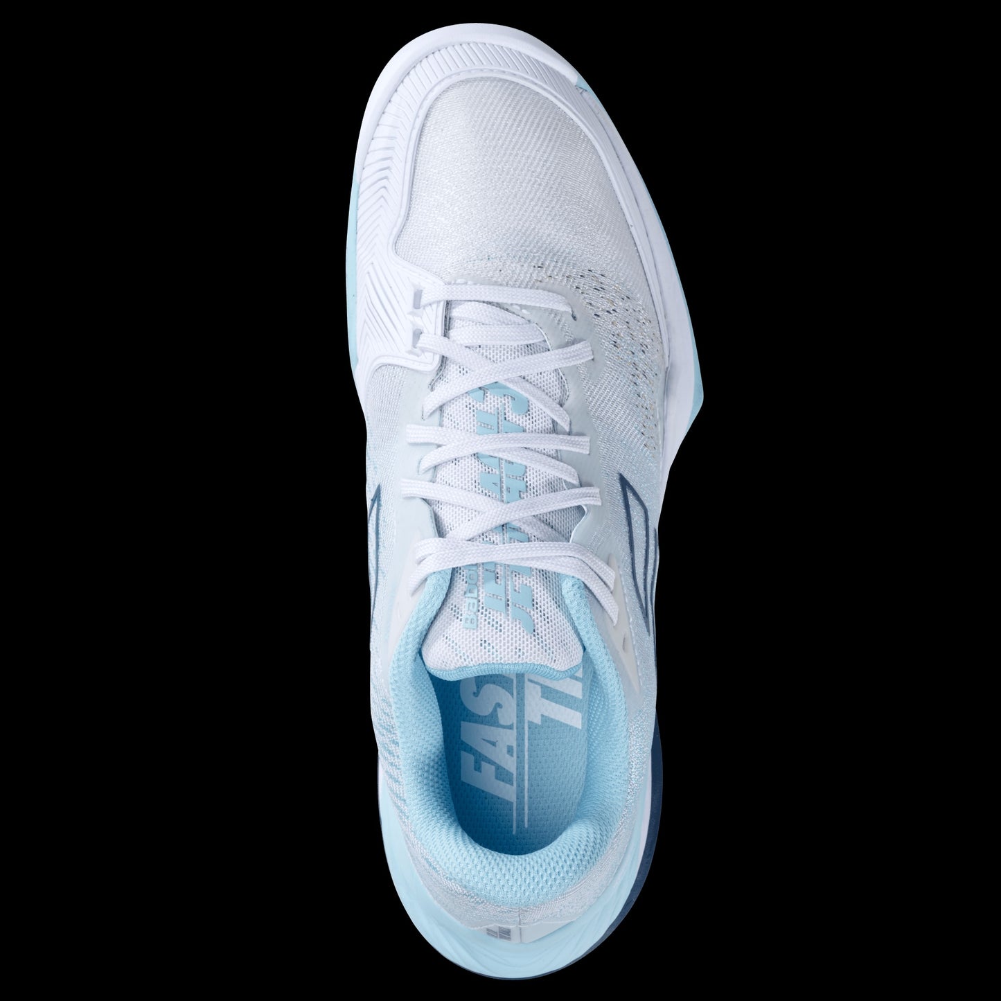 Babolat Jet Mach 3 women tennis shoes - White/Angel Blue