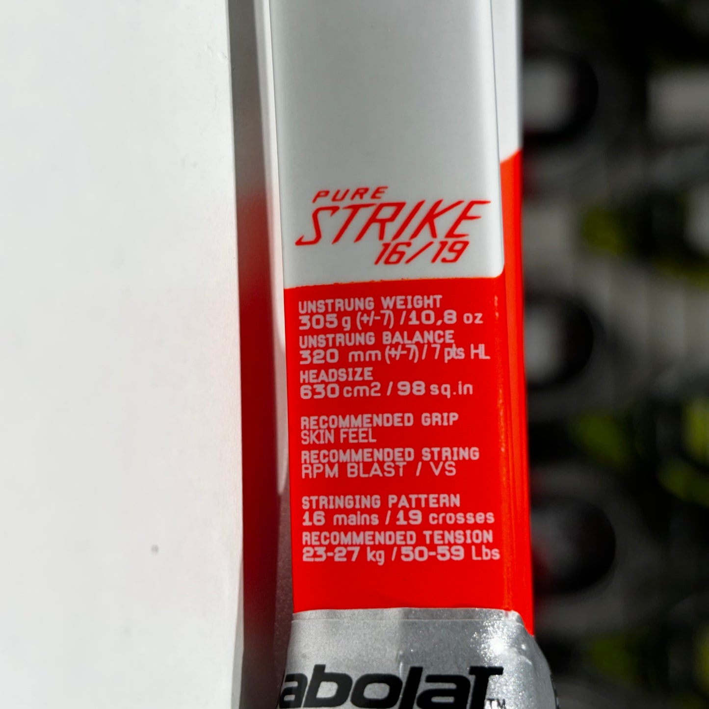 Babolat Pure Strike 98 16x19 gripsize 4 3/8 (Condition 7/10) 240924-5