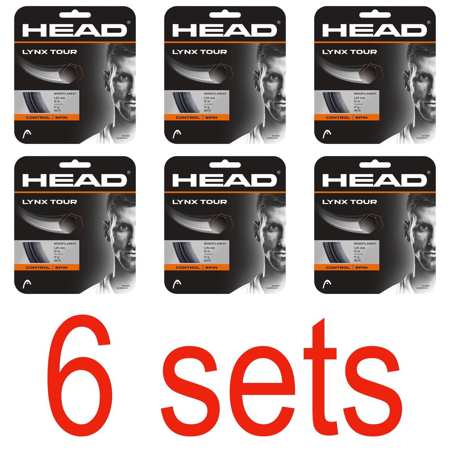 Head Lynx Tour Tennis String - Black