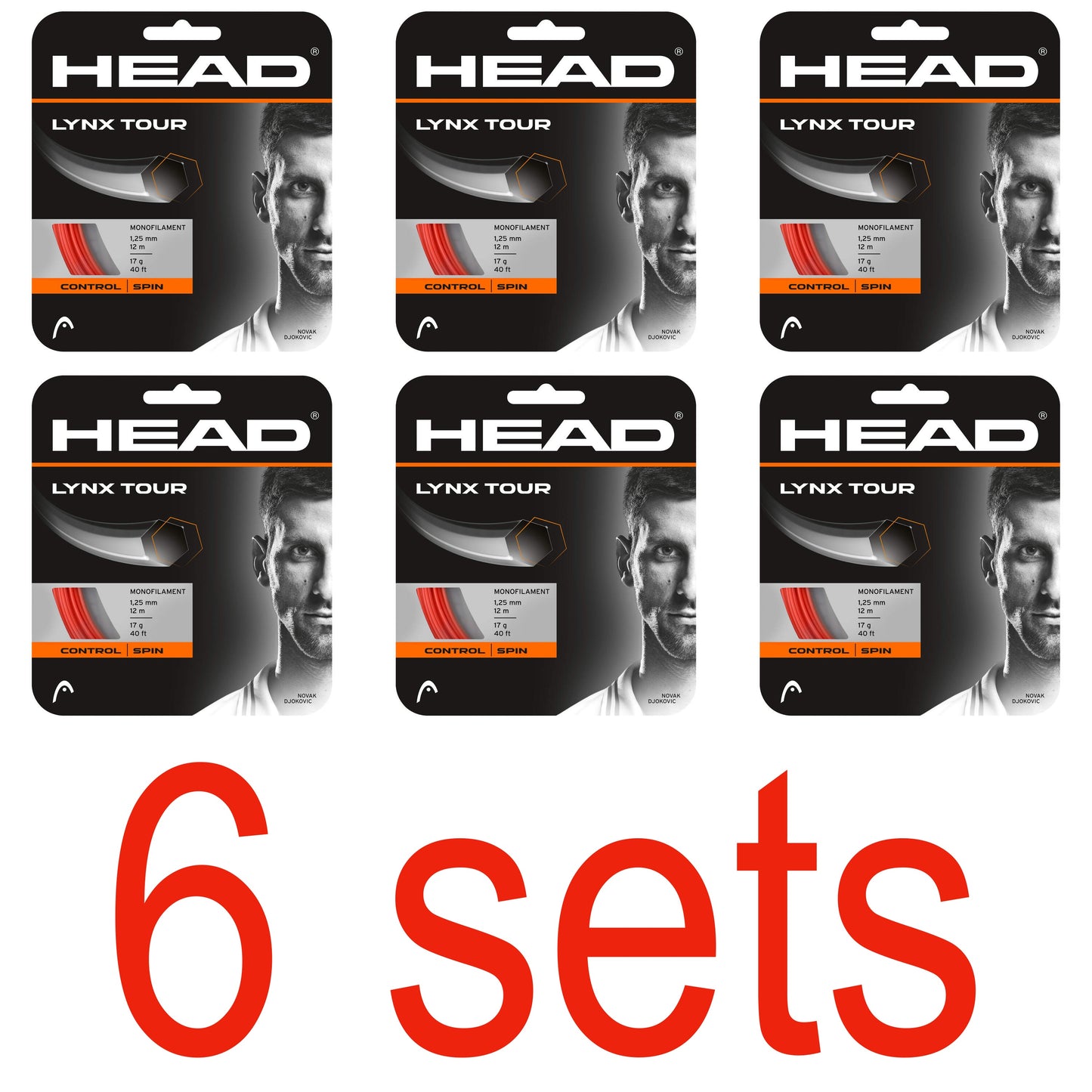 Head Lynx Tour Tennis String - Orange - VuTennis.com