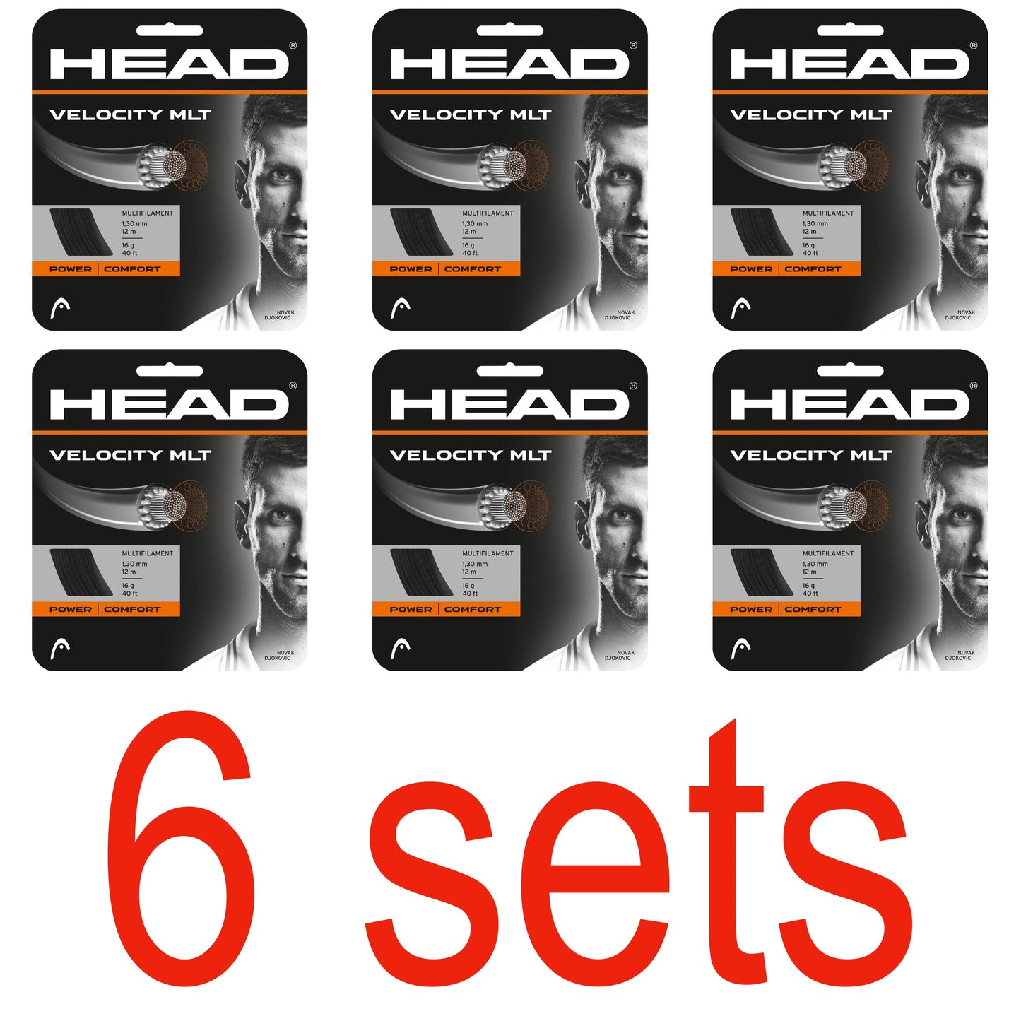 Head Velocity MLT Tennis String - Black