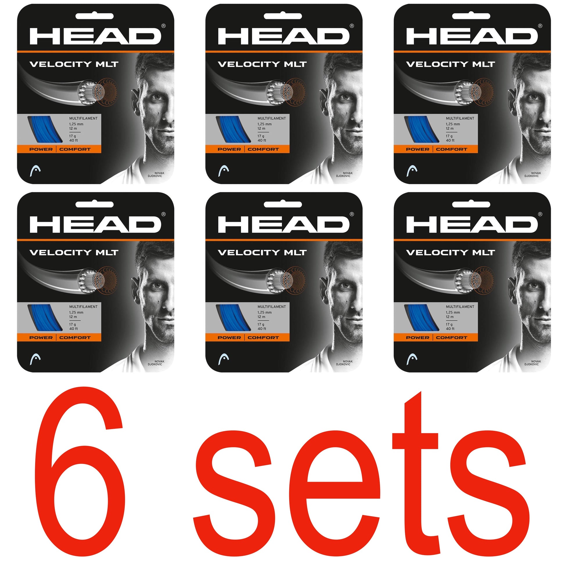 Head Velocity MLT Tennis String - Blue - VuTennis.com