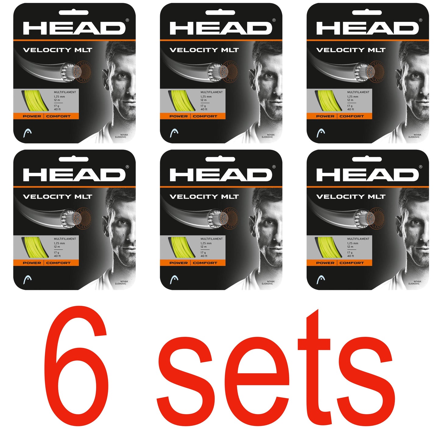 Head Velocity MLT Tennis String - Yellow