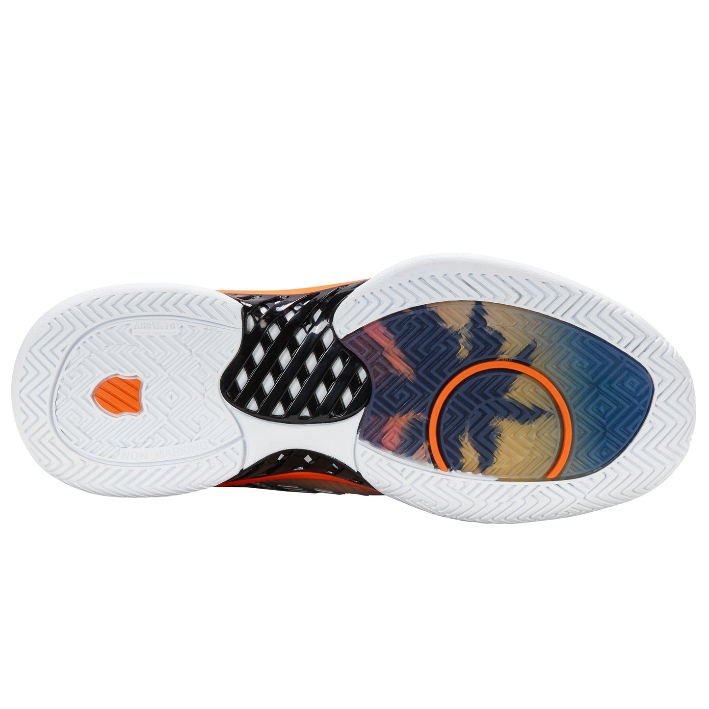 K-Swiss Hypercourt Express 2 Men's tennis shoes - Blue/Orange/Black 6613-407