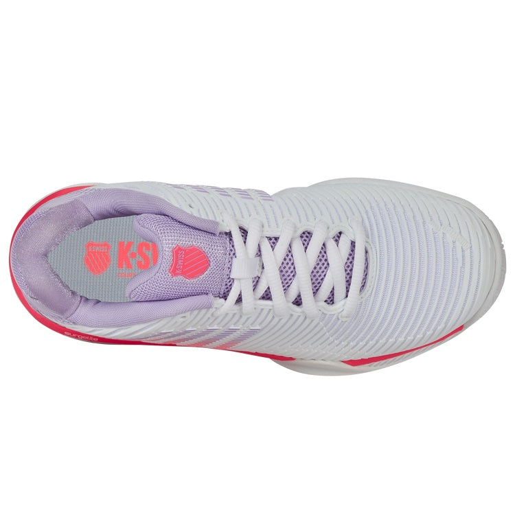 K-Swiss Hypercourt Express 2 Wide Women's tennis shoes - White/Pink/Purple 96807-182