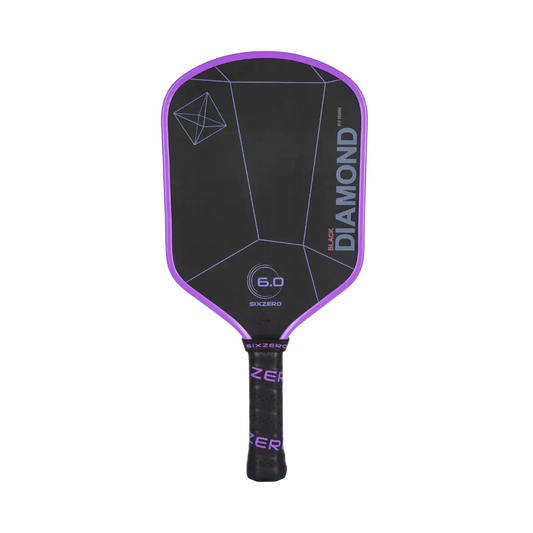 Six Zero Black Diamond Power 16mm Pickleball paddle - Amethyst (Purple edgeguard)