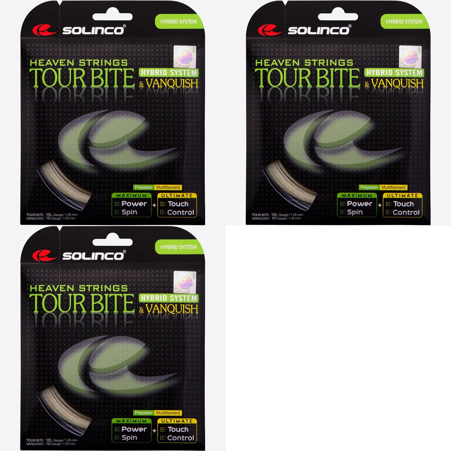 Solinco Tour Bite + Vanquish Hybrid Tennis String
