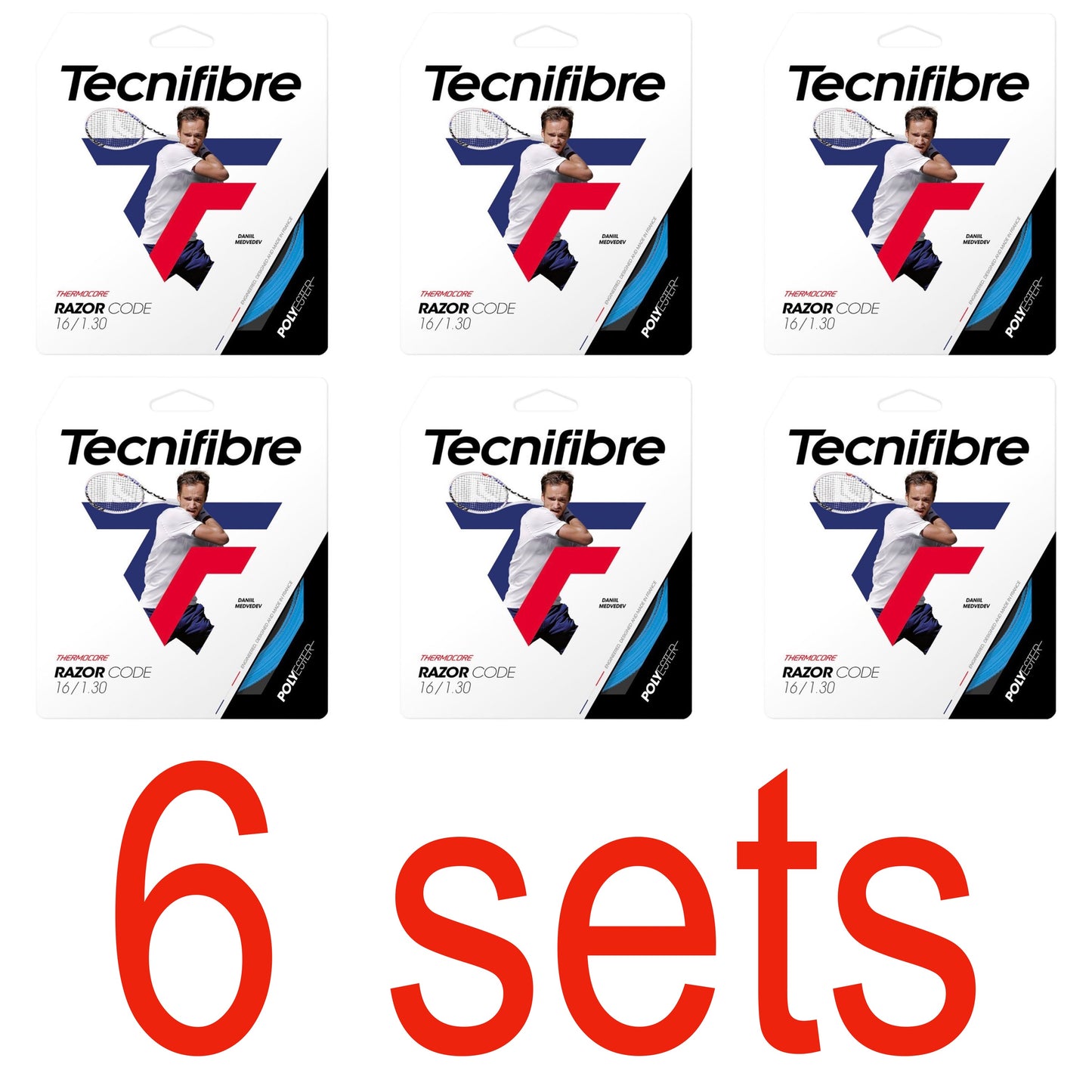 Tecnifibre Razor Code Tennis String - Blue