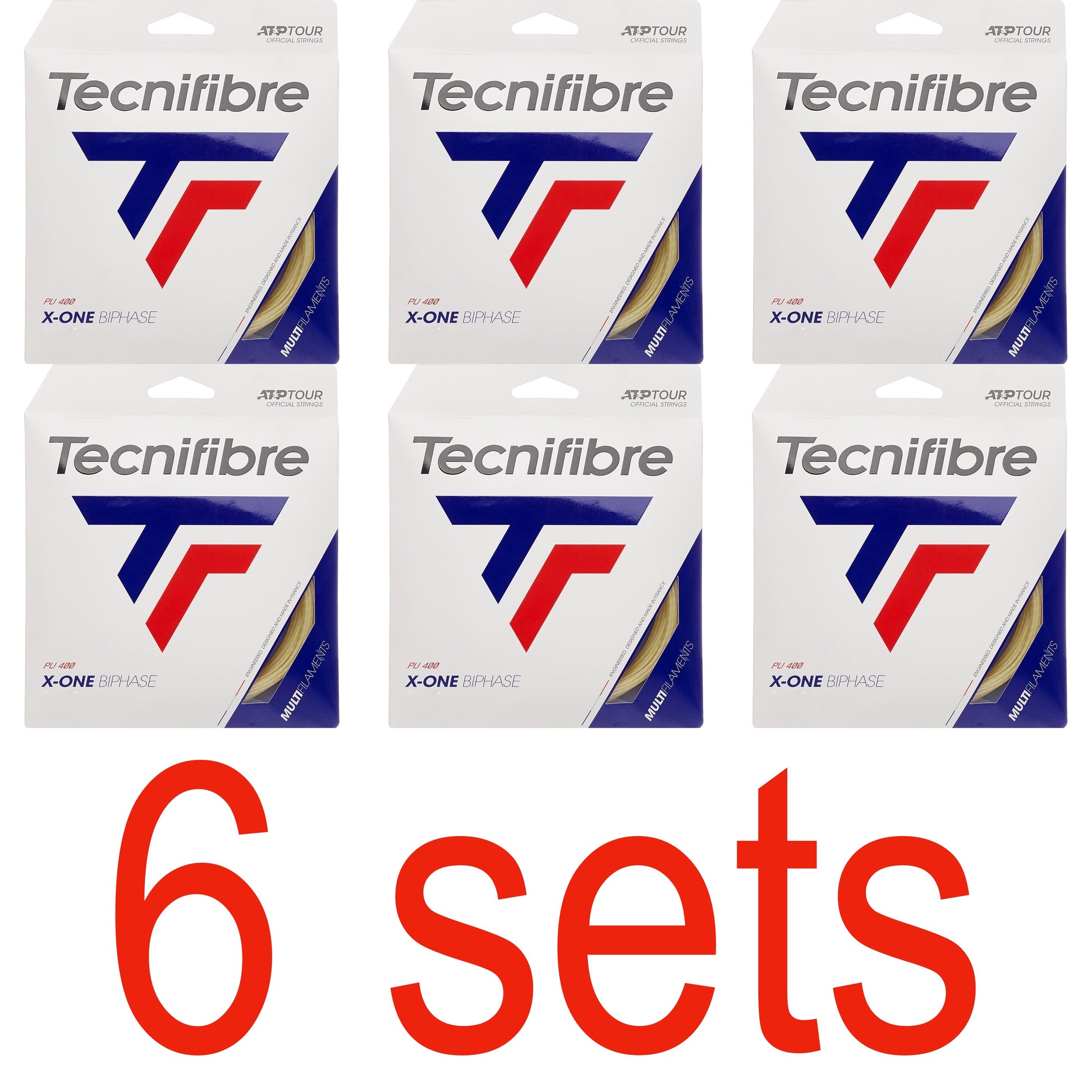 Tecnifibre X-One Biphase Tennis String - Natural - VuTennis.com