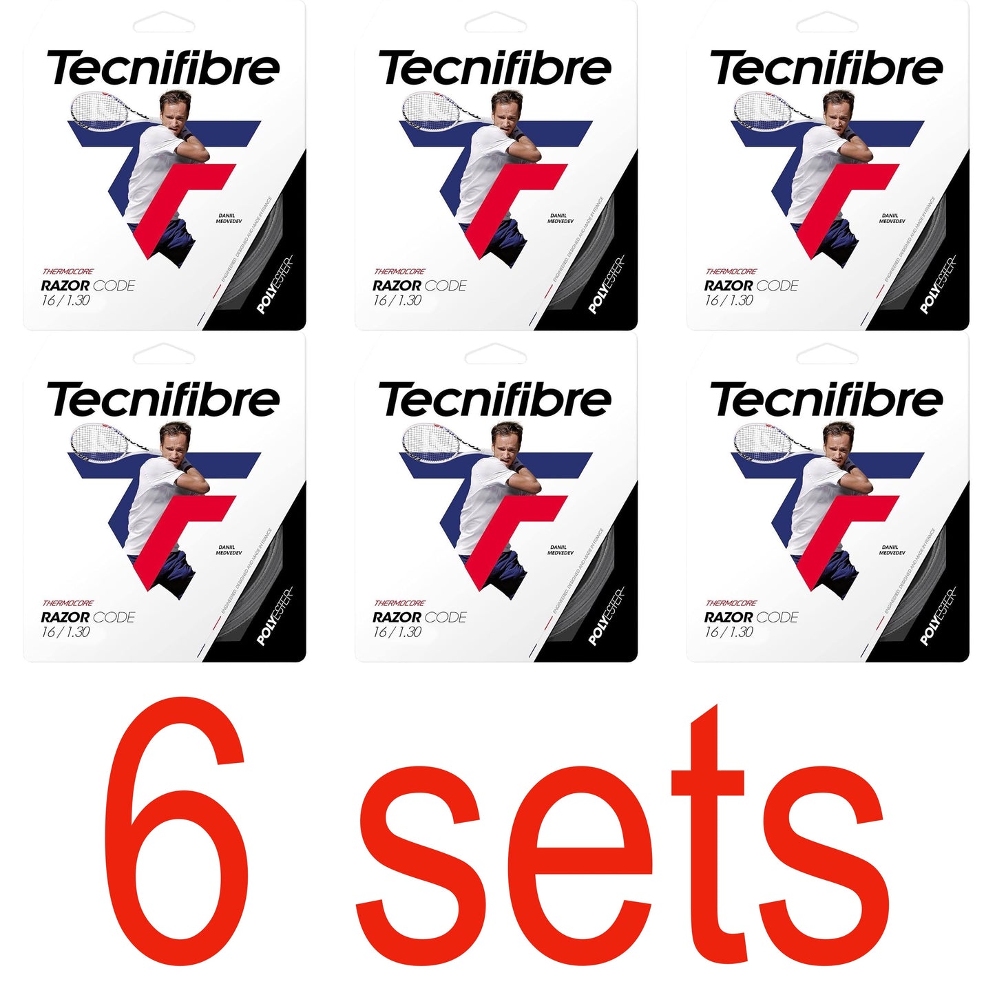 Tecnifibre Razor Code Tennis String - Carbon