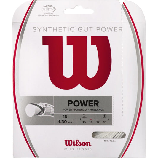 Wilson Synthetic Gut Power White Tennis String - VuTennis.com
