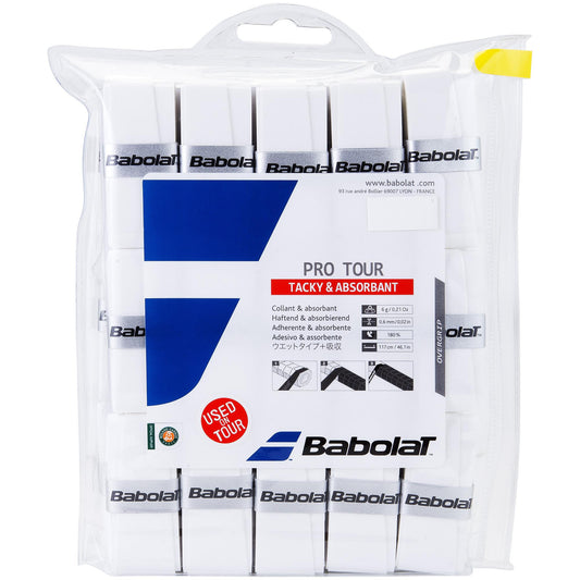 Babolat Pro Tour white 30-pack tennis overgrip - VuTennis
