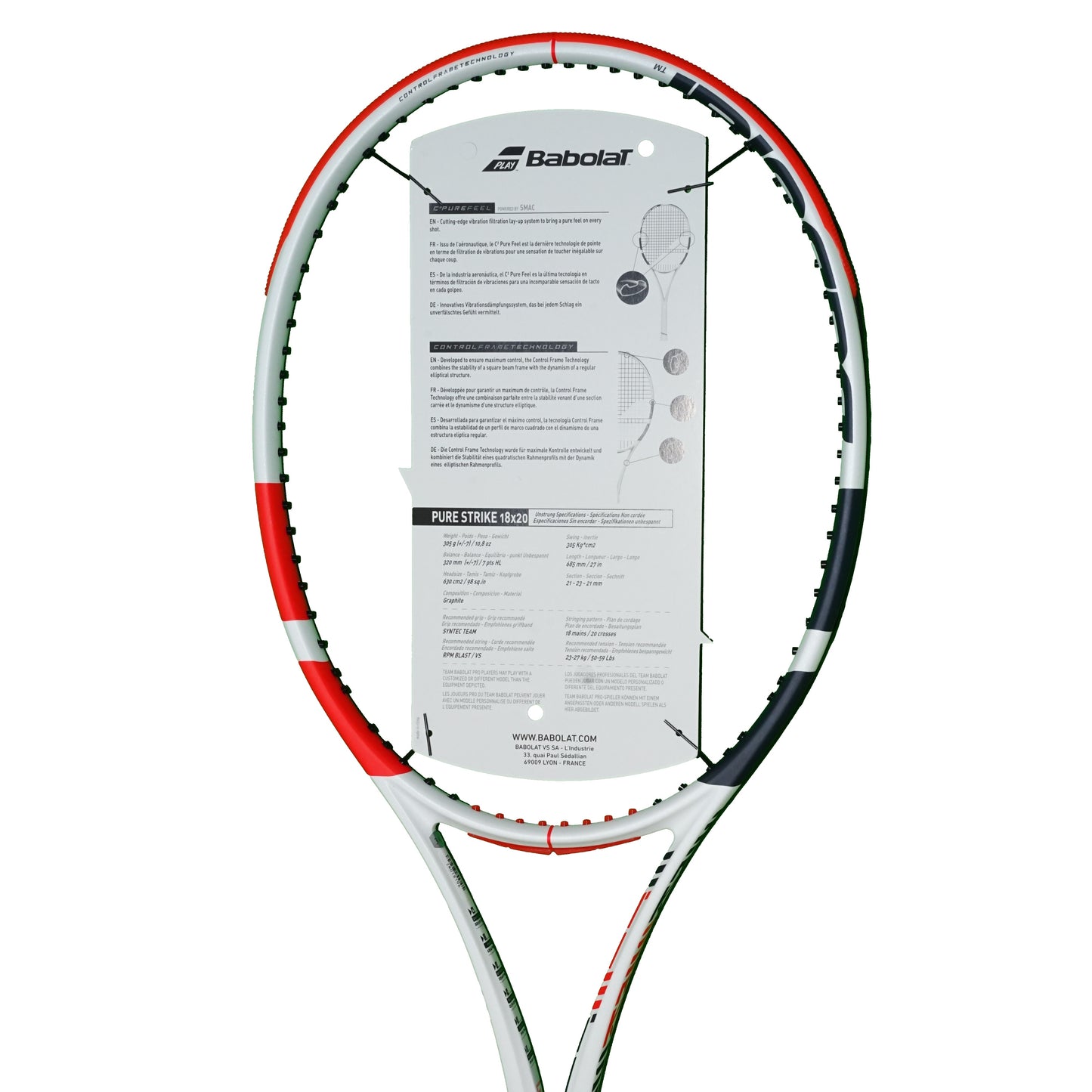 Babolat Pure Strike 18x20 2020 tennis racquet - VuTennis