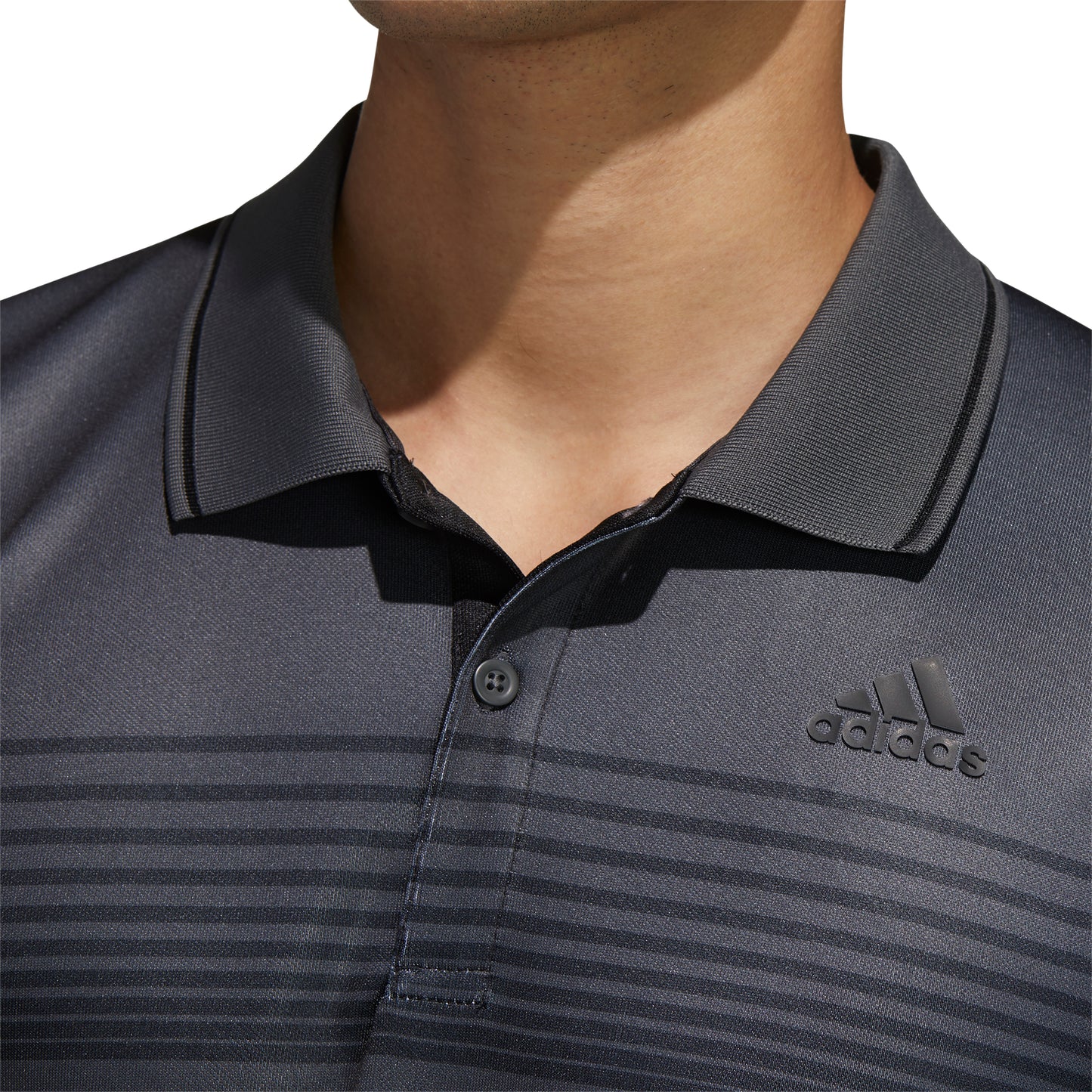 adidas Men's Polo Colorblock Pique - Black/Grey FN1451