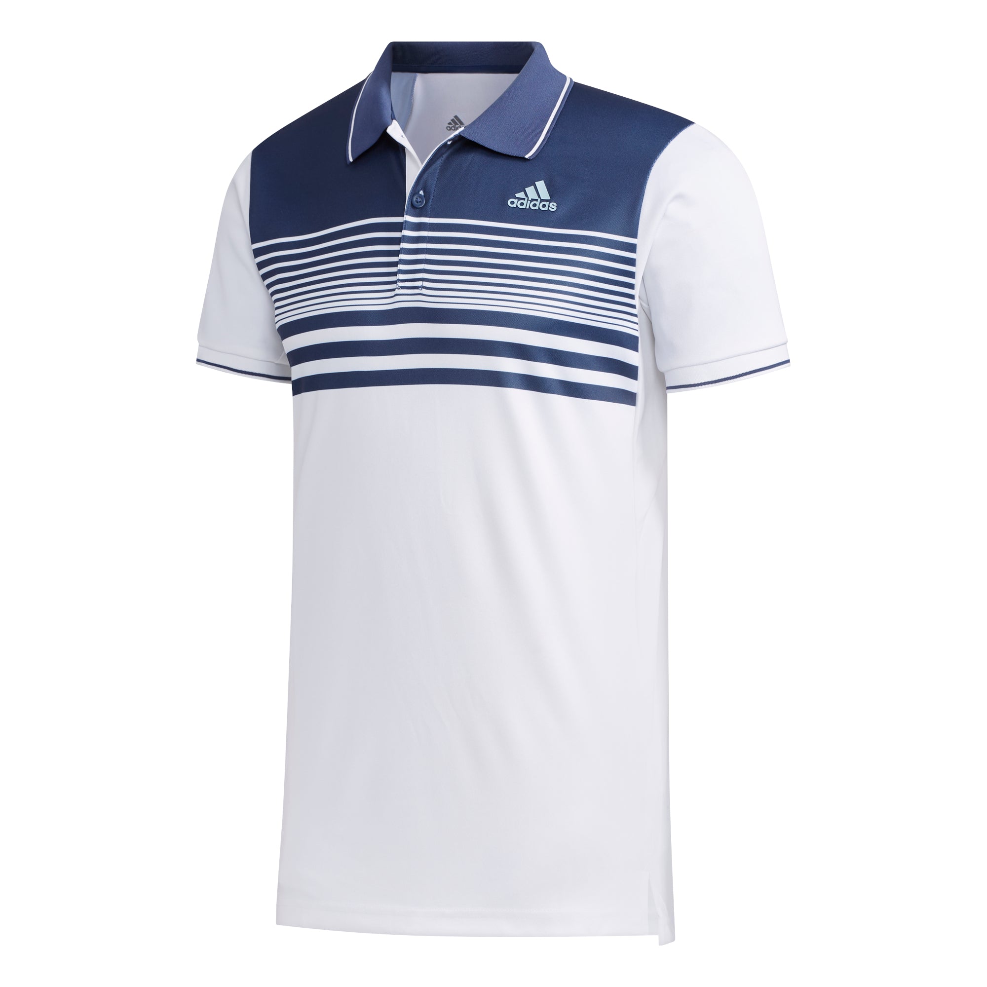 adidas Men's Polo Colorblock Pique - White/Tech Indigo FN1452 ...