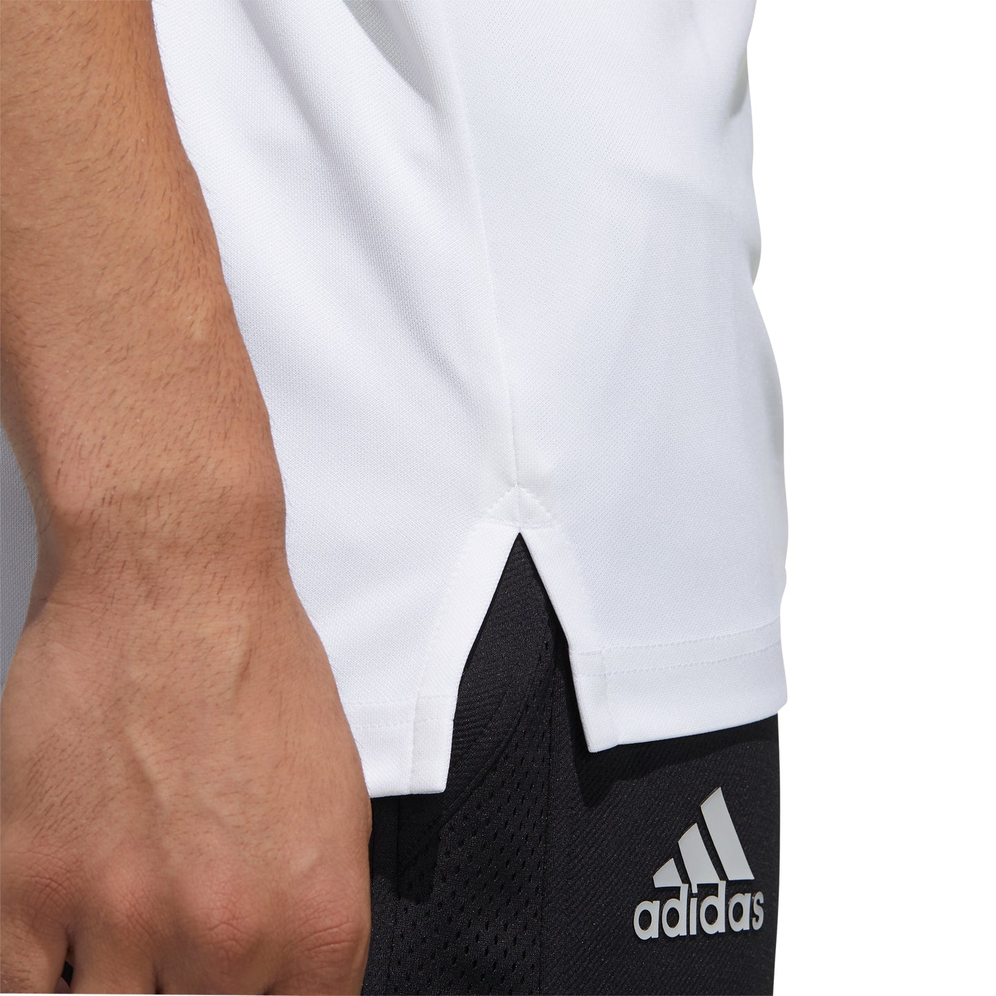 adidas Men's Polo Colorblock Pique - White/Tech Indigo FN1452