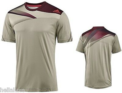 Adidas Men's T-shirt Adizero  - Beige/Brown G71016 - VuTennis