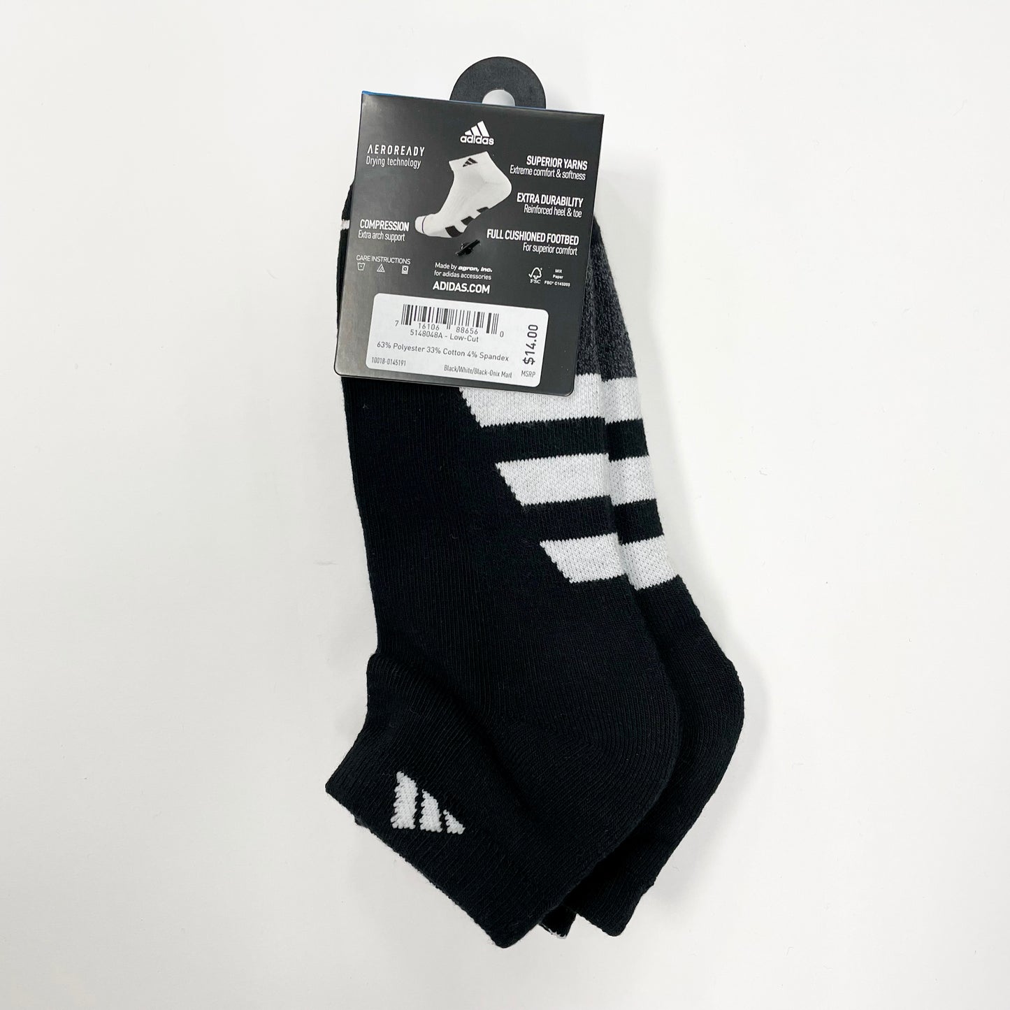 Adidas Men's Cushion low-cut 3 pairs socks