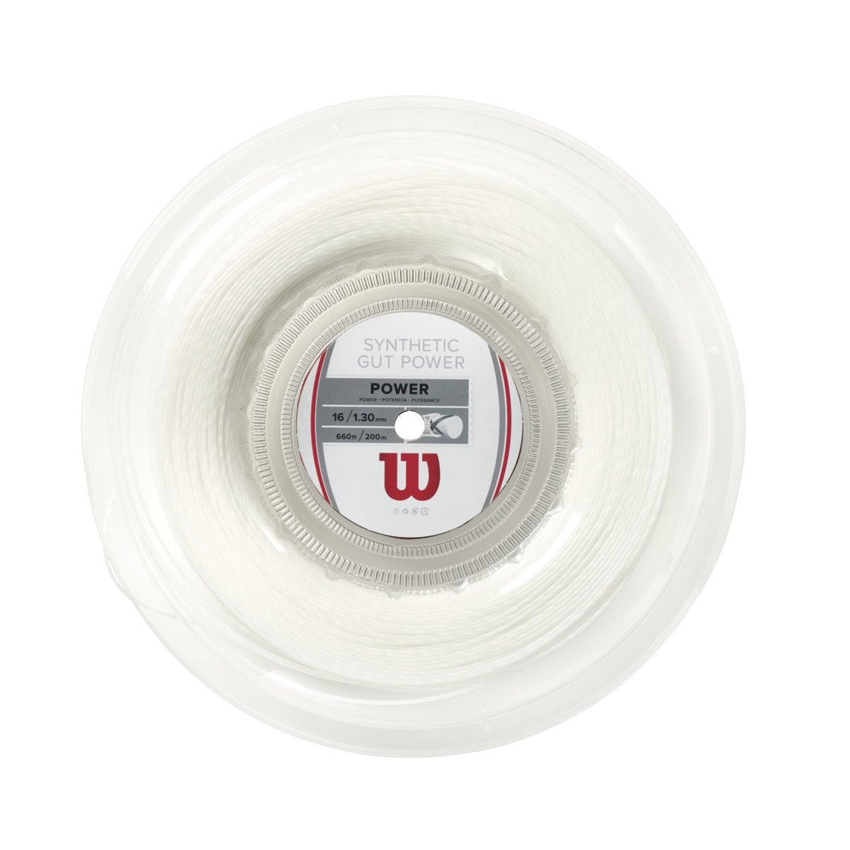 Wilson Synthetic Gut Power 16g 17g 660ft/200m tennis string reel - VuTennis