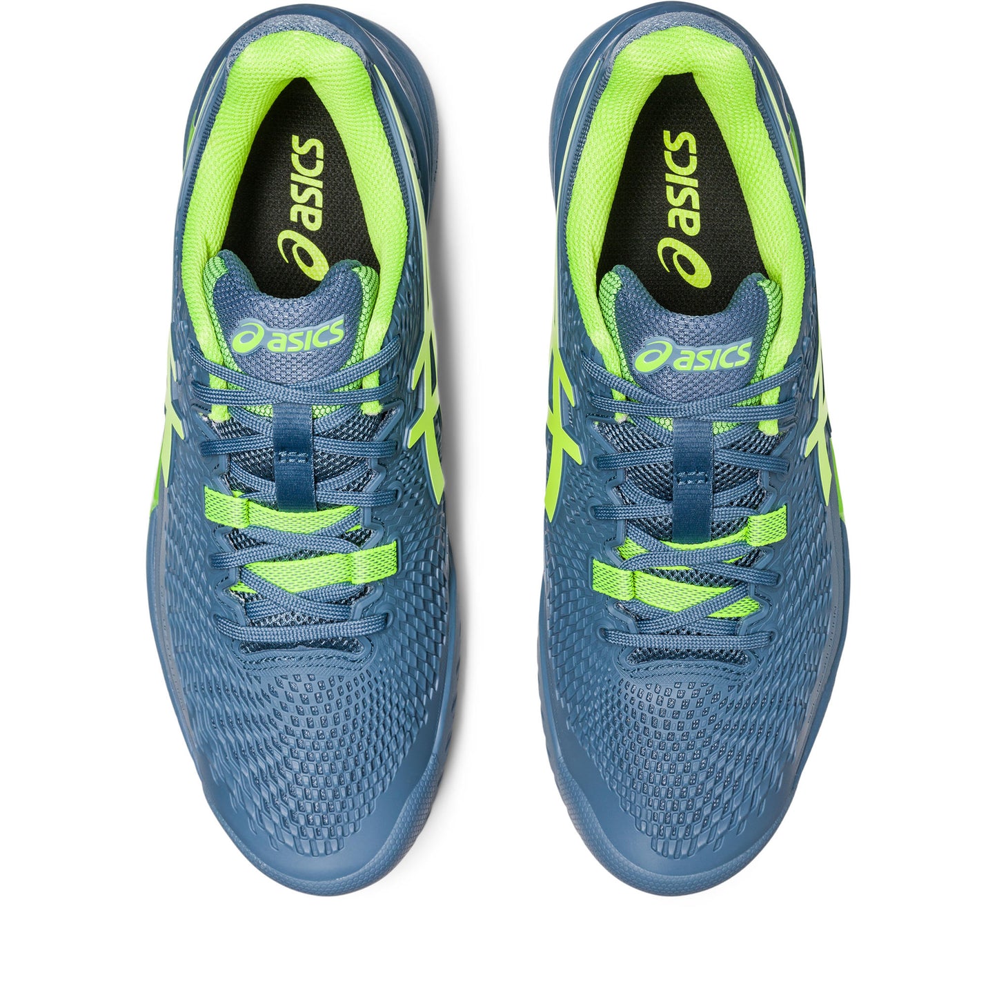 Asics Gel Resolution 9 Men tennis shoes - Steel Blue/Green 330.400